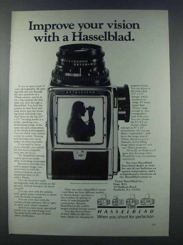 1981 Hasselblad Cameras Ad - Improve Your Vision