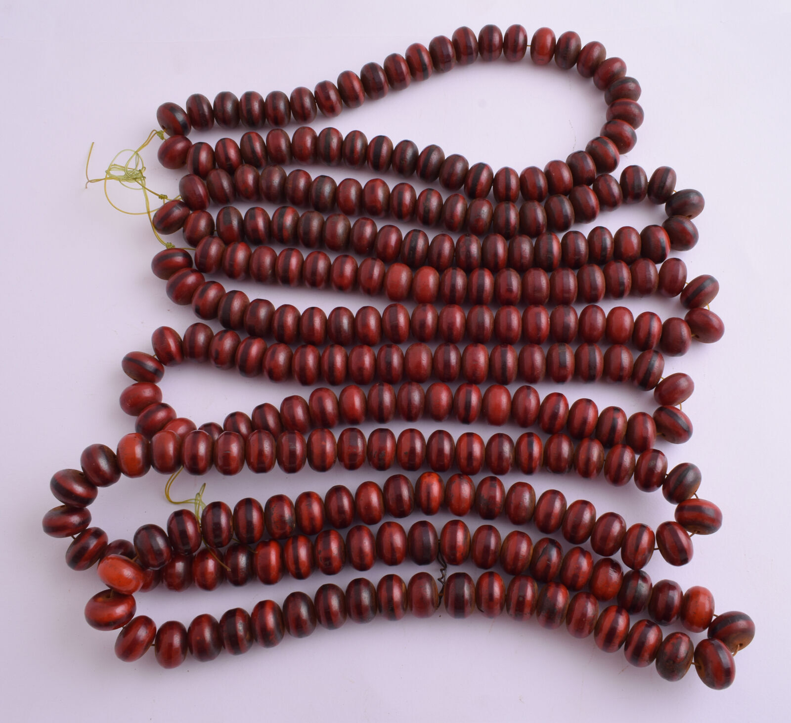 3 Vintage African Trade Beads-Simulated Amber Strand- Wholesale Lot / 295 gram