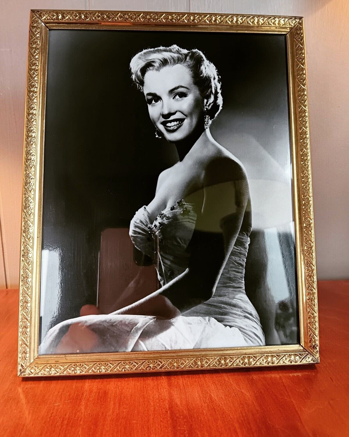 Beautiful Vintage Marilyn Monroe Framed Black And White 8x10