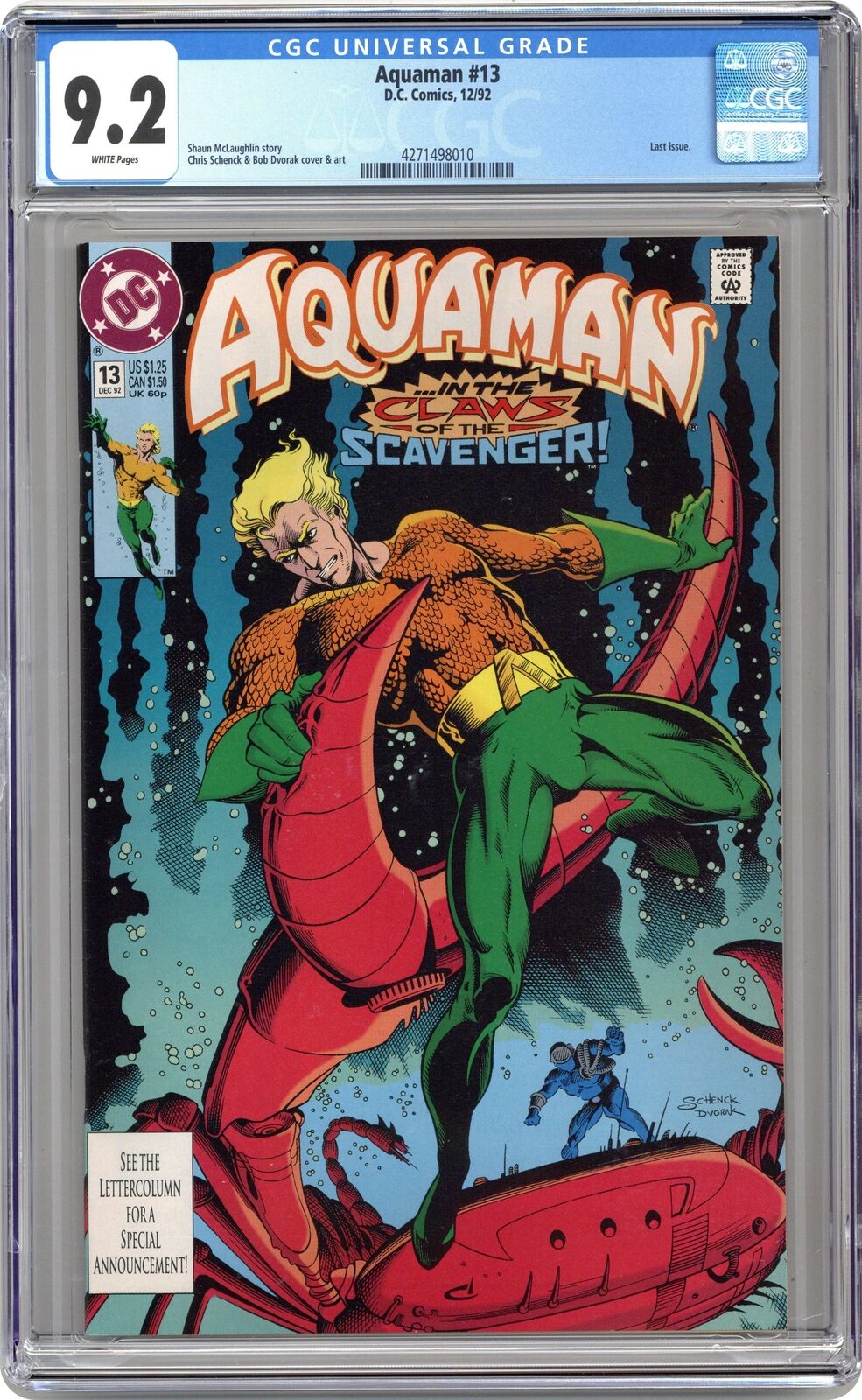 Aquaman #13 CGC 9.2 1992 4271498010