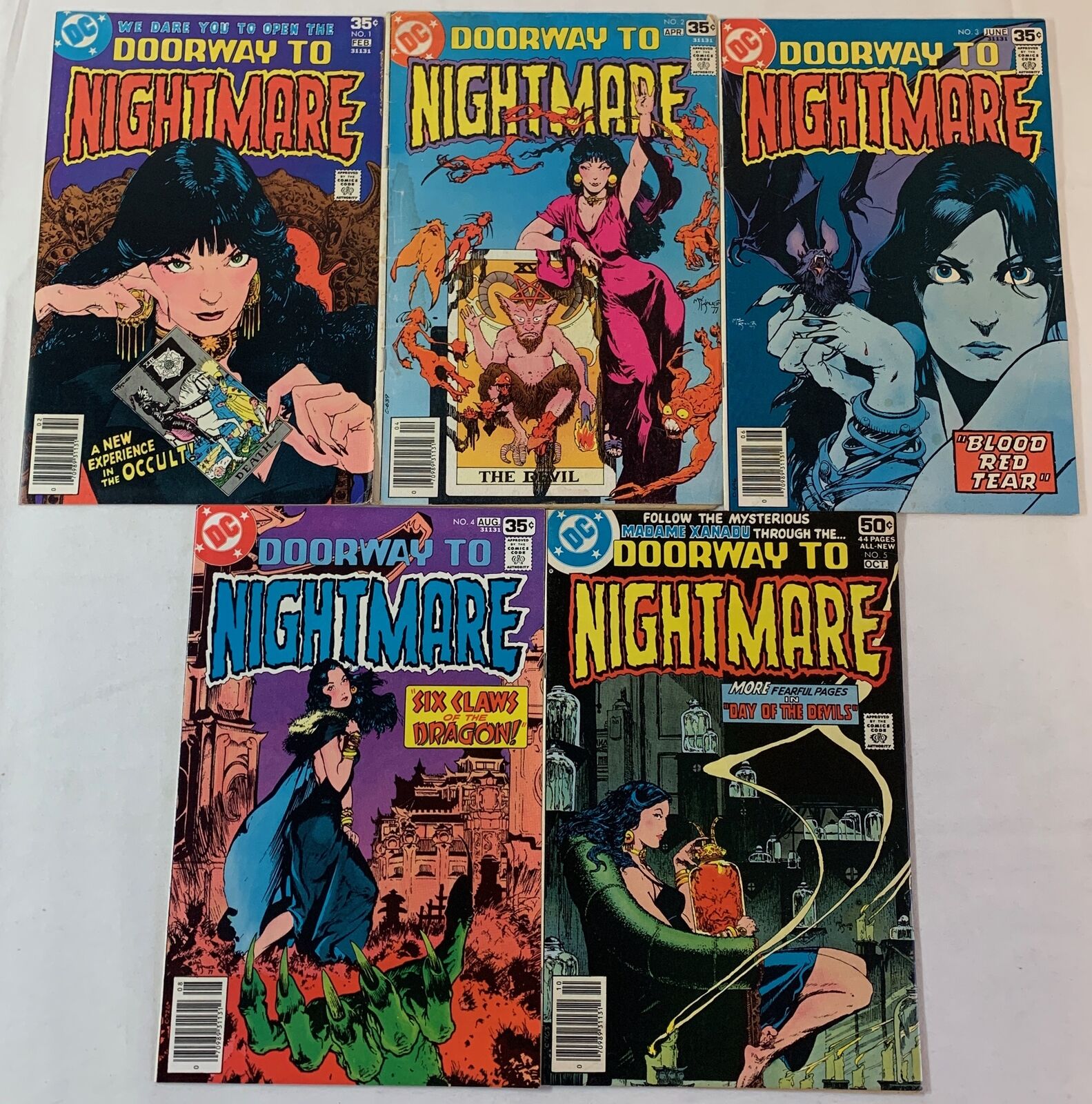 1978 DC Comics DOORWAY TO NIGHTMARE #1 2 3 4 5~ FULL SET various degrees of wear