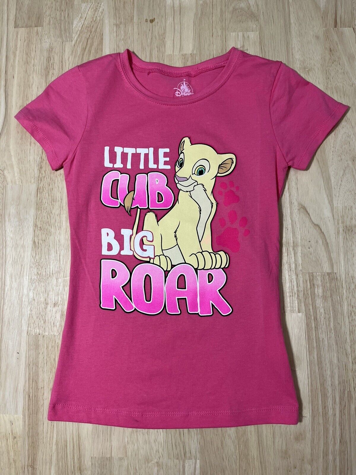 (Youth M) DISNEY Nala Little Cub Big Roar Shirt LION KING Pink Graphic Tee NWOT