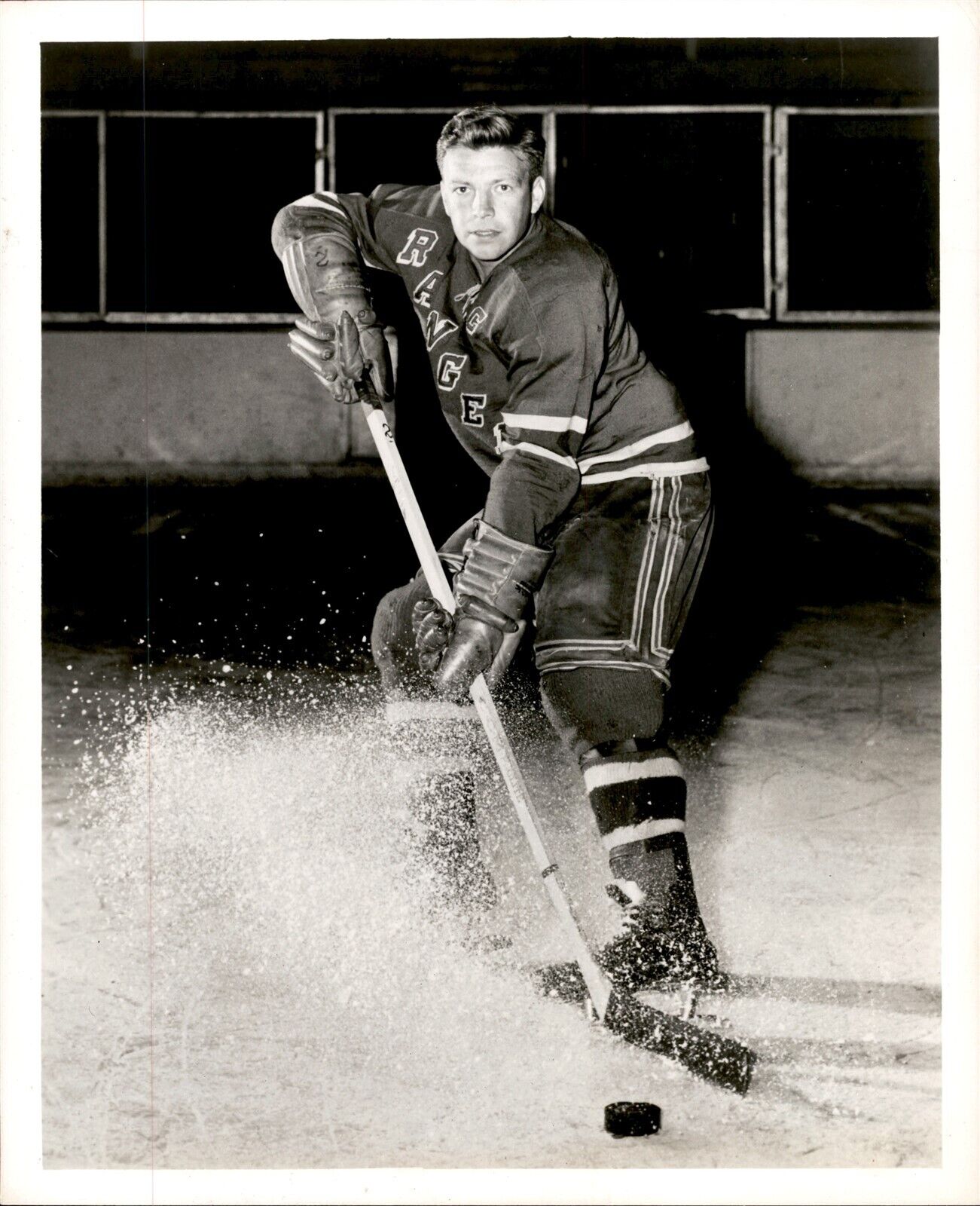 PF27 Original Photo FRANK EDDOLLS 1947-51 NEW YORK RANGERS NHL HOCKEY DEFENSE