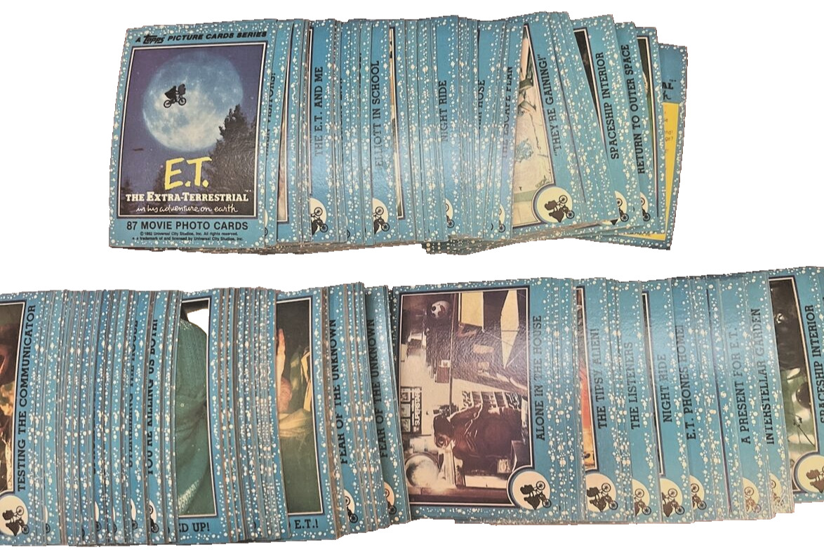 1982 TOPPS E.T. EXTRA TERRESTRIAL TRADING CARDS - collection of 100+