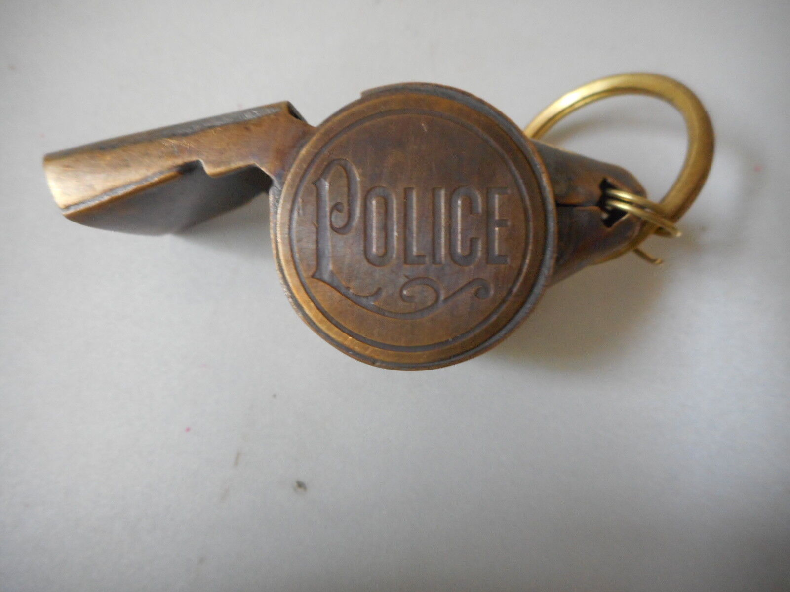 SOLID BRASS WORKING POLICE  WHISTLE 