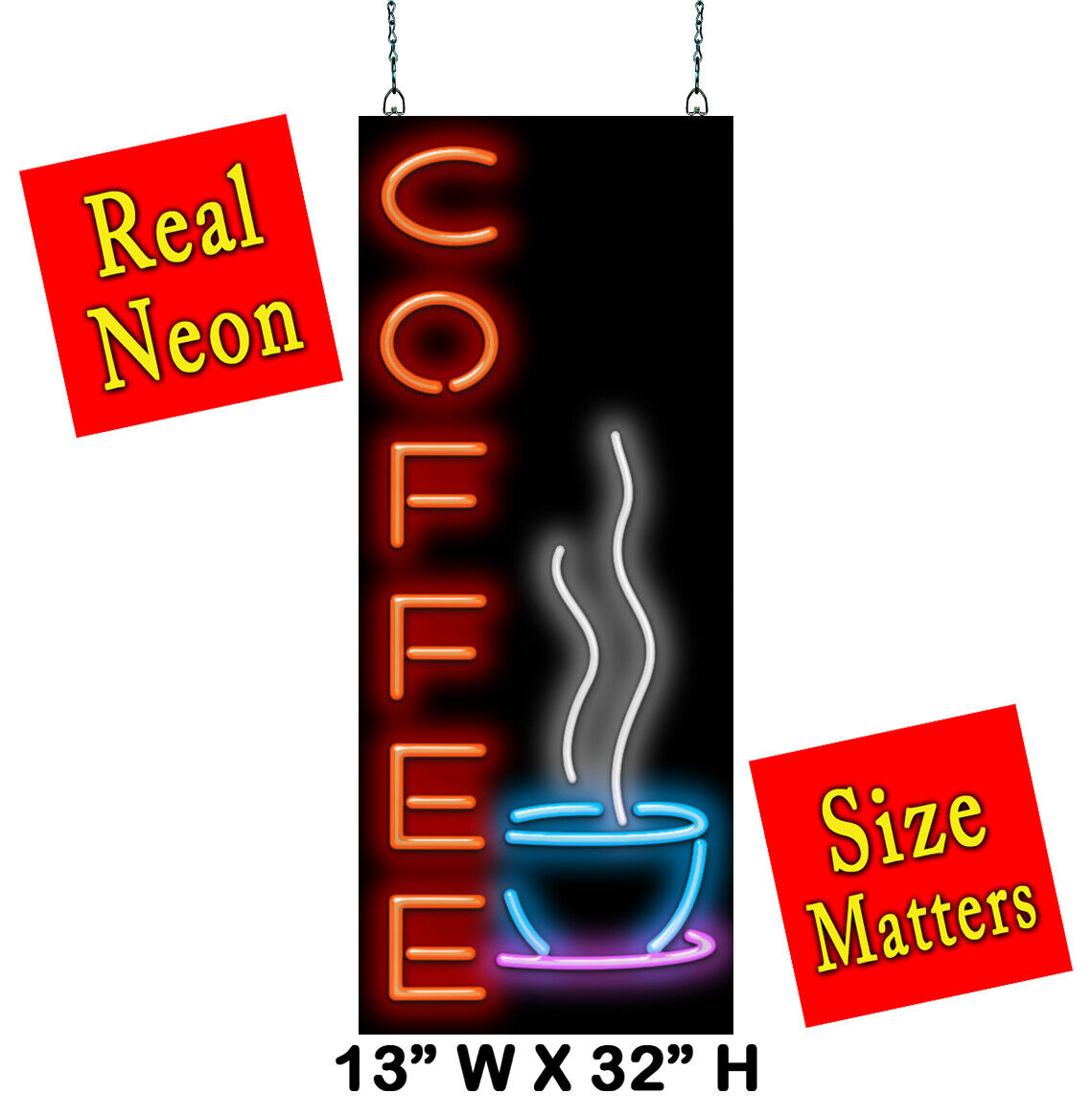 Vertical Coffee Neon Sign | Jantec | 13\