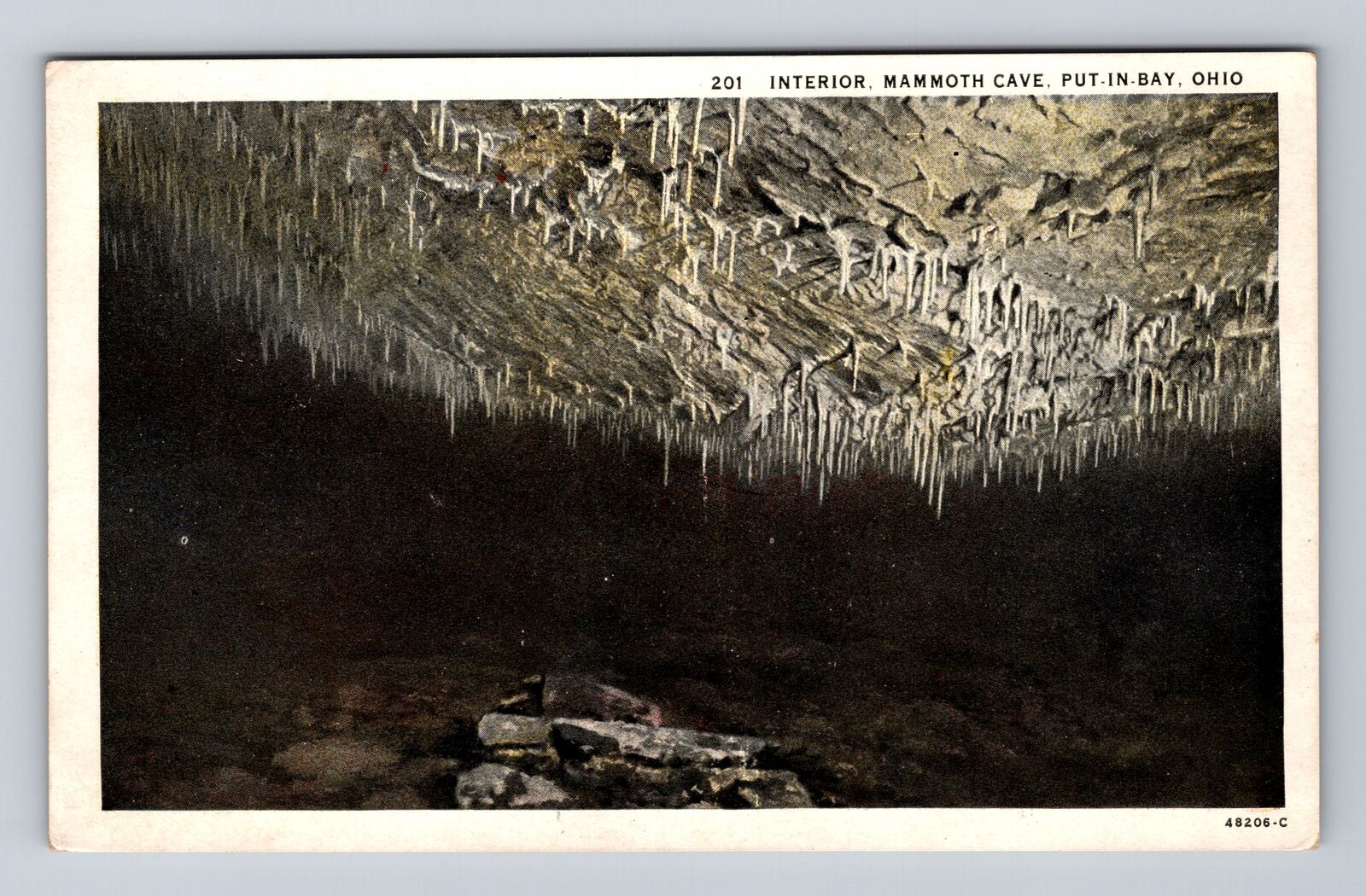 Put-In-Bay OH-Ohio, Interior Mammoth Cave, Antique Souvenir Vintage Postcard