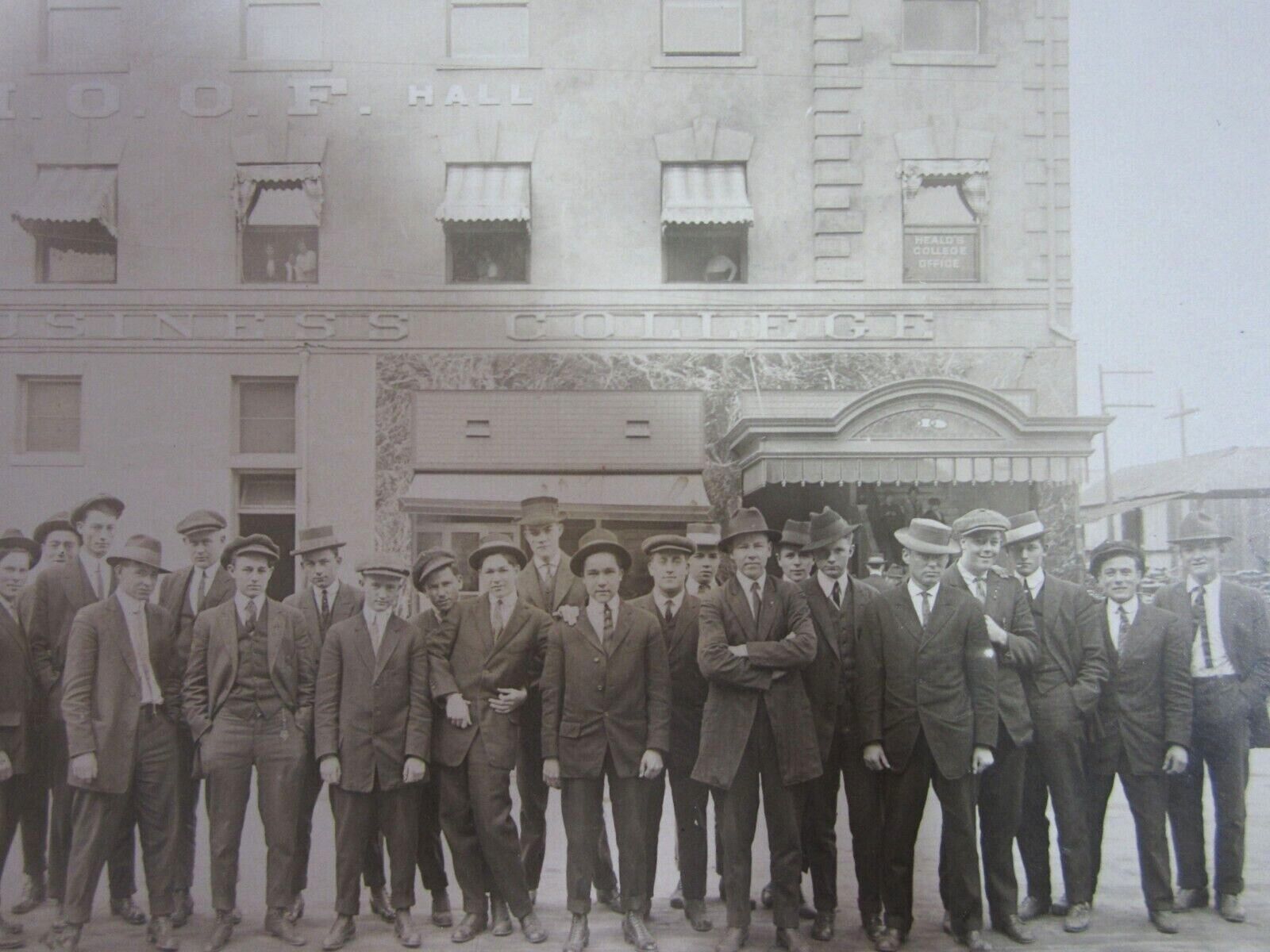 Fresno CA Antique Cabinet Photo Heald's Business College IOOF Building c 1910's