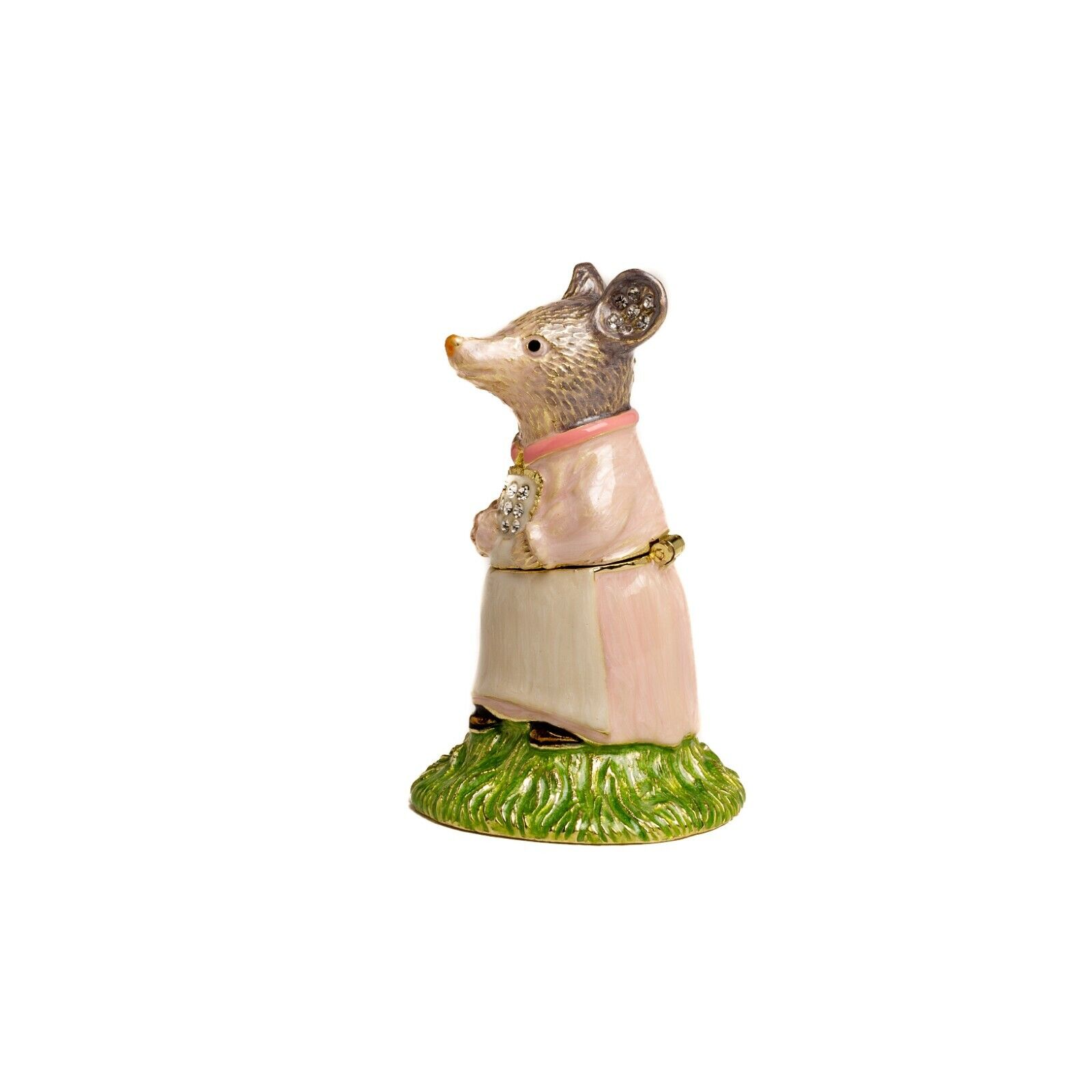 Mouse mother Faberge Trinket Box Handmade by Keren Kopal Austrian  Crystals