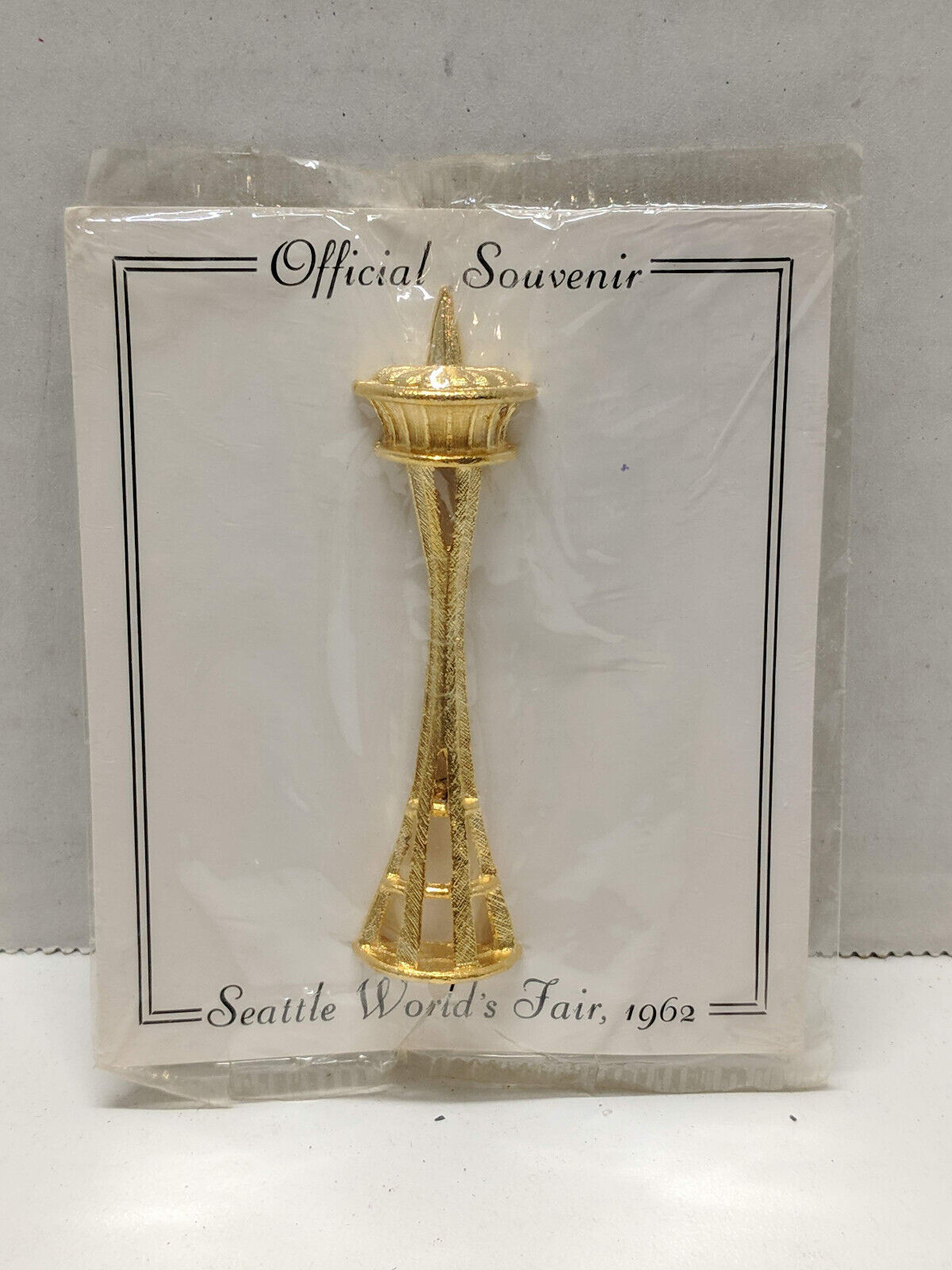 Vtg 1962 Seattle World Fair Space Needle Brooch Pin - New NOS
