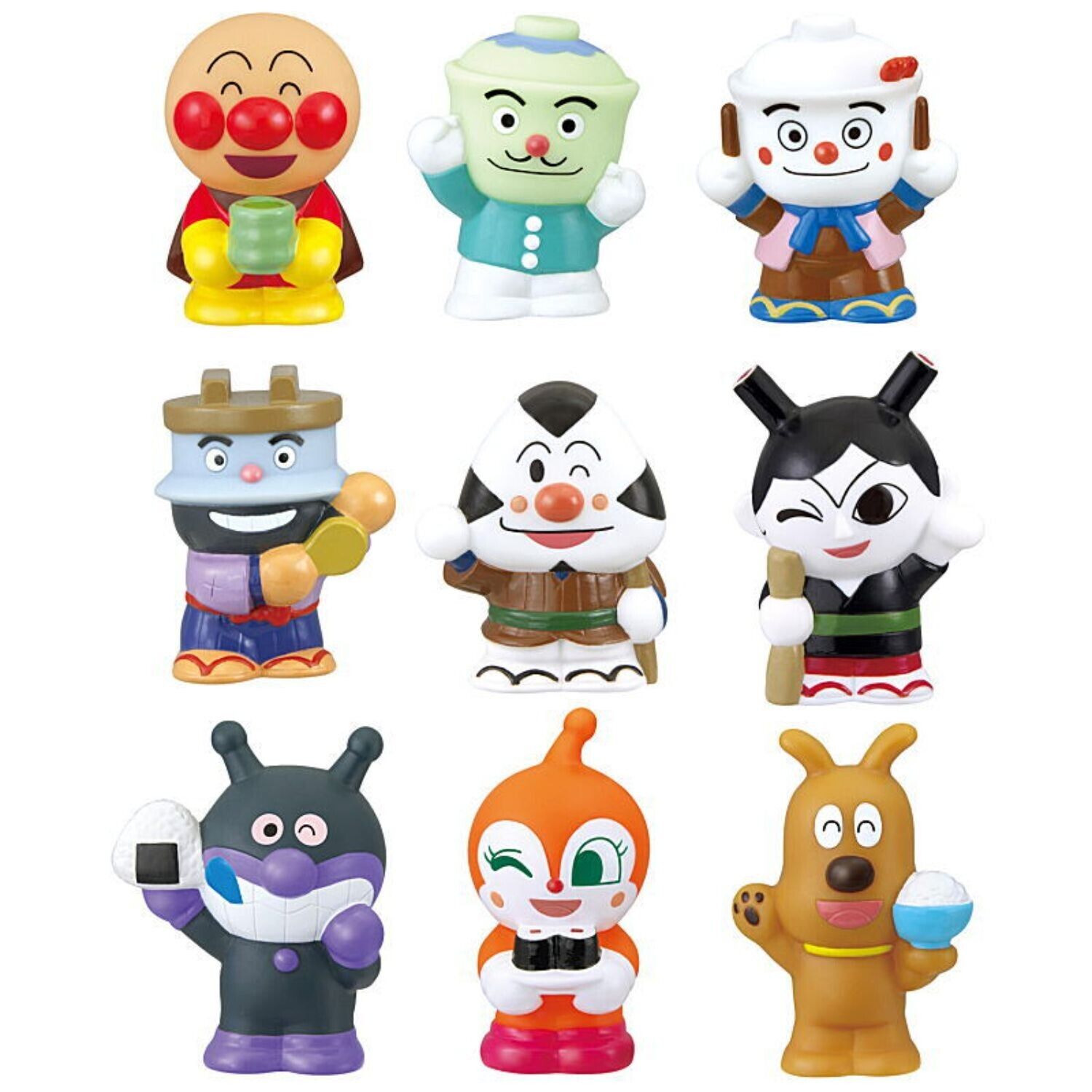 Atsumare Anpanman Mini Figure Mascot Collection Toy 9 Types Full Comp Set New