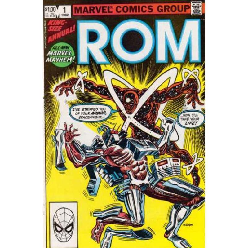 Rom Annual #1 1979 series Marvel comics VF+ Full description below [b;