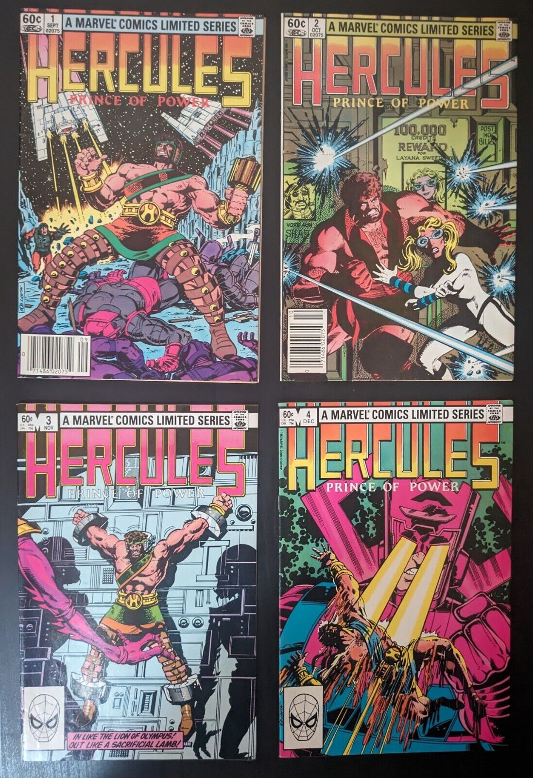 Marvel Comics HERCULES #1-4 Volume 1 Complete Limited Series 1982 LOOKS GREAT