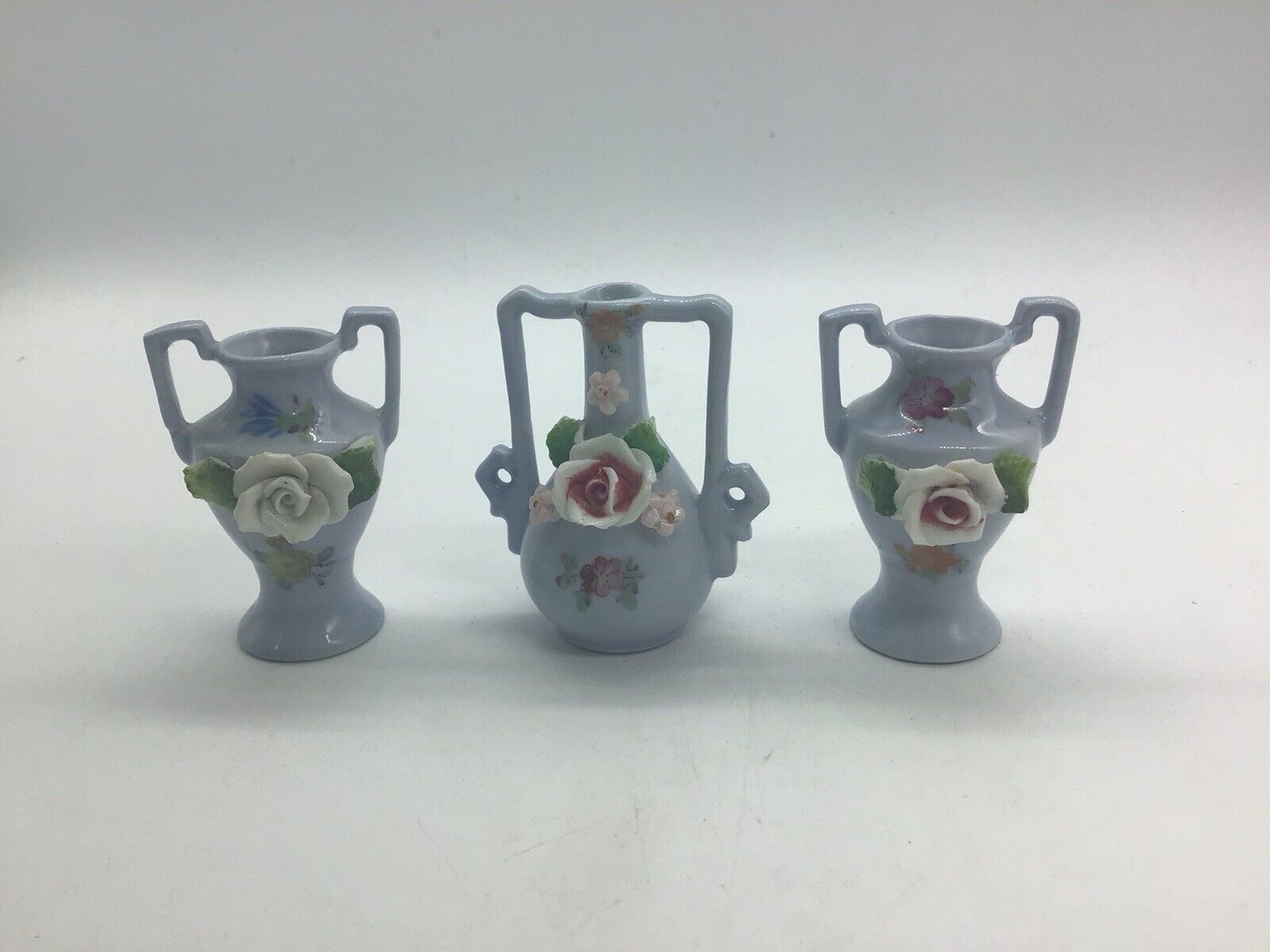 Miniature Two Handle Flower Vases (Made In Germany)