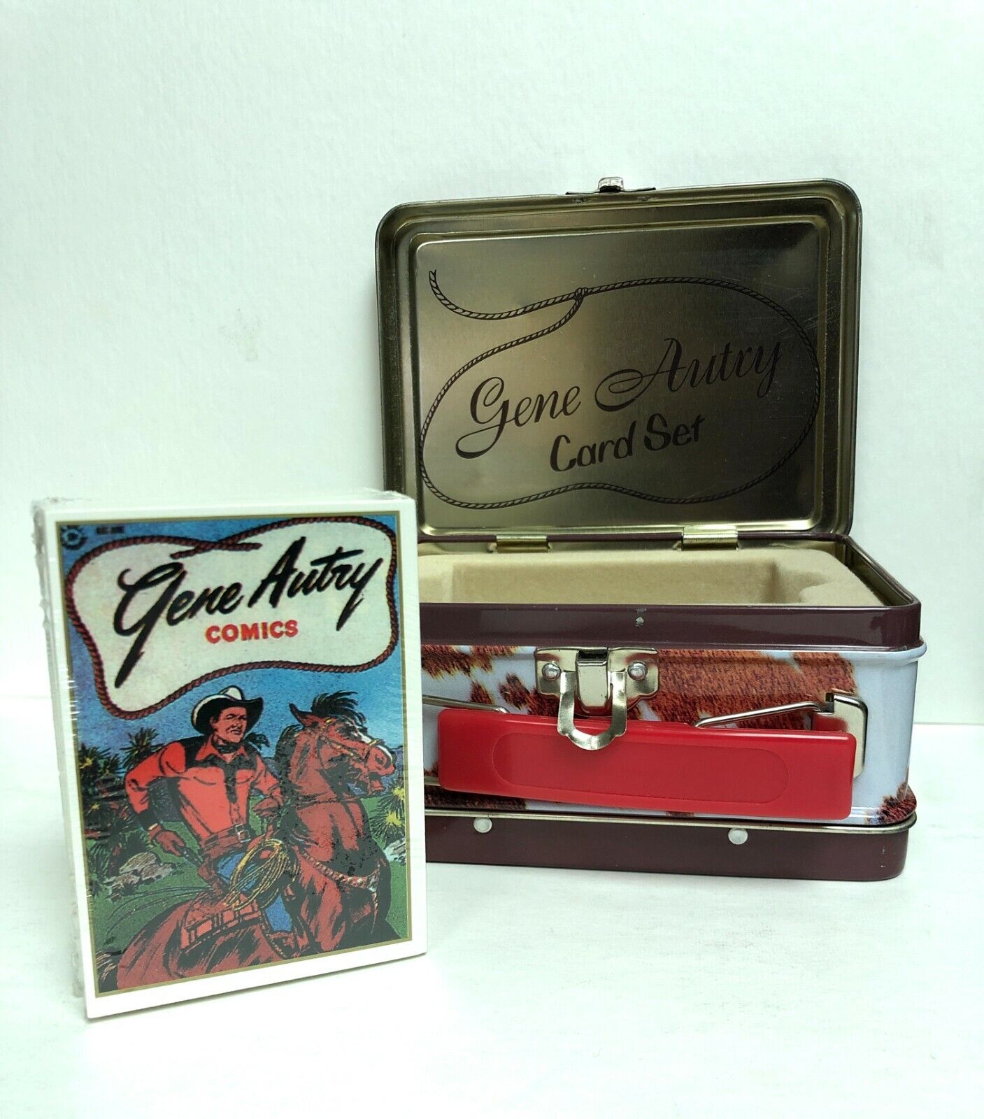 1995 Gene Autry Comic Card Set Series 1 With Mini Tin Lunchbox Sealed SMKW, Inc