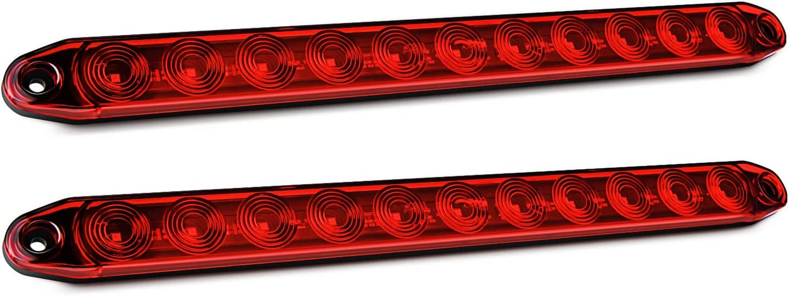 2PCS 16Inch 11 LED Red Trailer Light Bar for Park Stop Turn Signals Tail Brake L