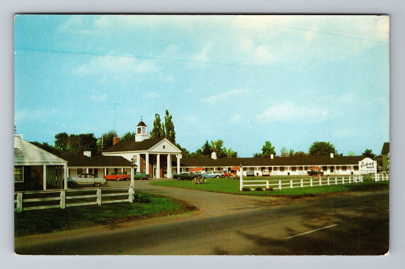 Jamestown NY-New York Colony Motel, Street Scene, Advertisment, Vintage Postcard