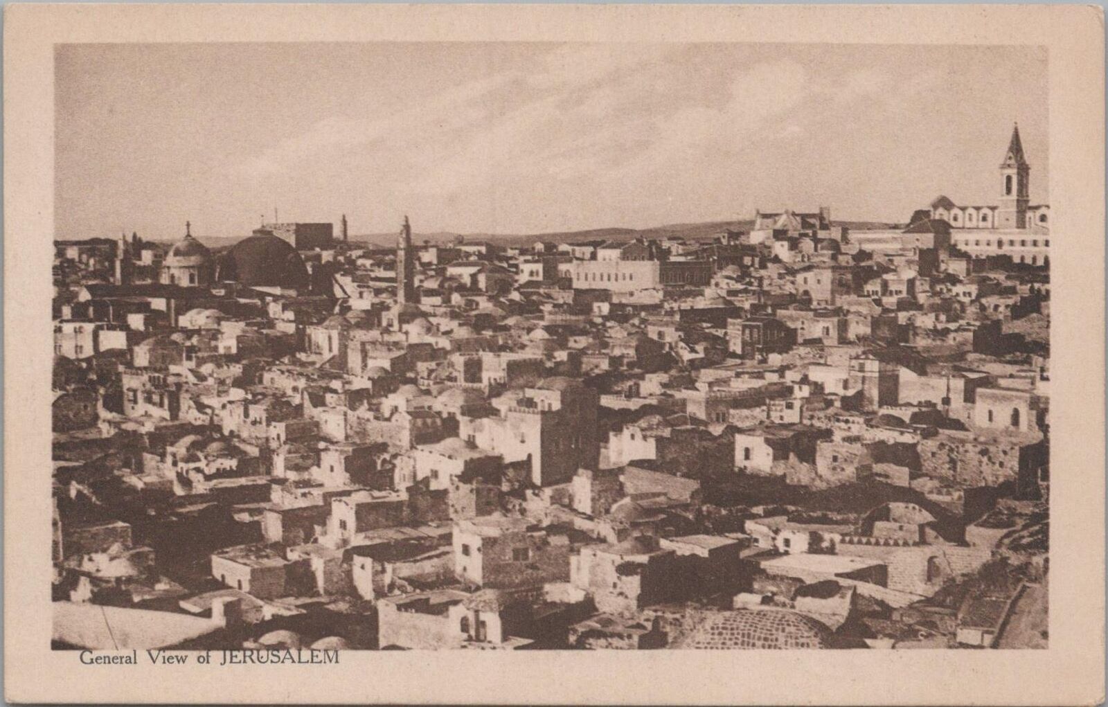 Postcard General View of  Jerusalem Israel 