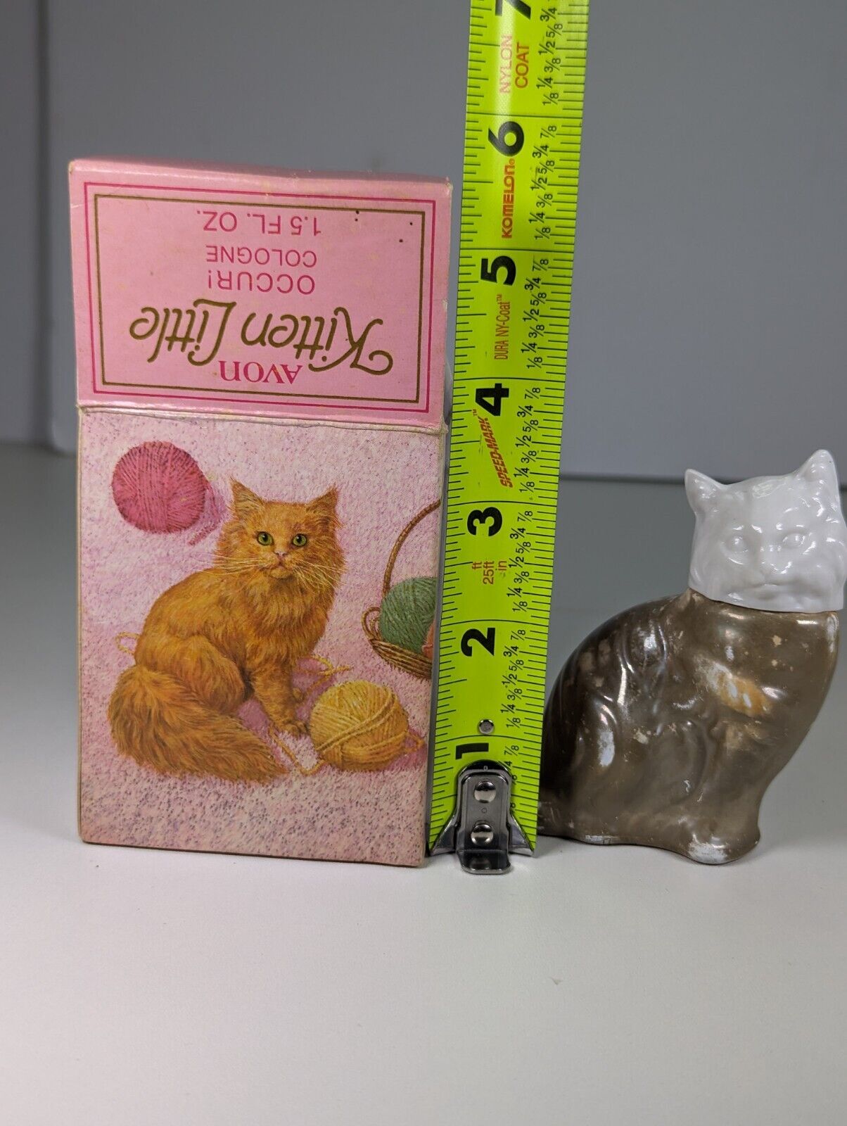Vintage Avon “Kitten Little” Occur Cologne Empty Bottle With Box 1970’s
