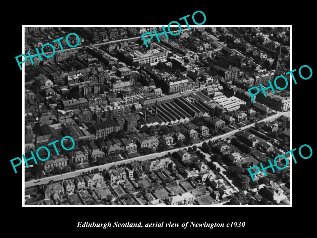 OLD LARGE HISTORIC PHOTO OF EDINBURGH SCOTLAND AERIAL VIEW OF NEWINGTON c1930