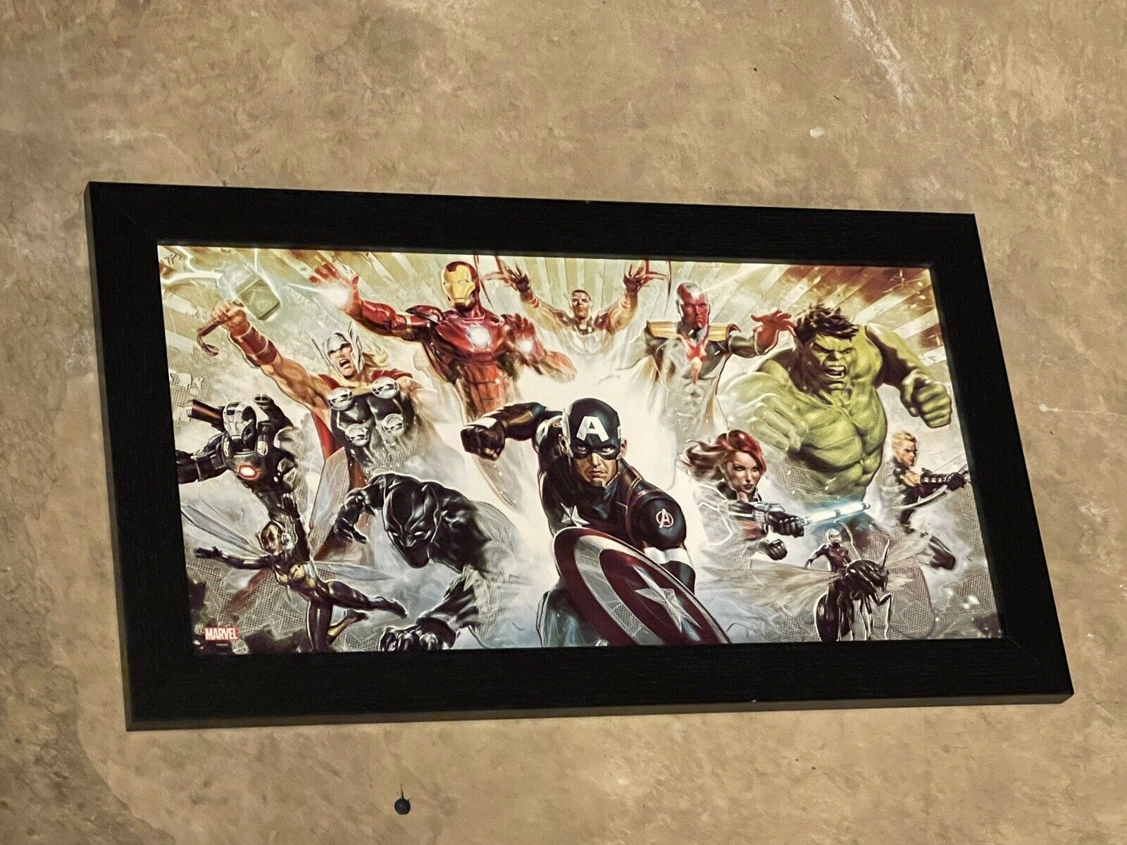 Marvel Avengers Framed Wall Art - Black Frame - Brand New