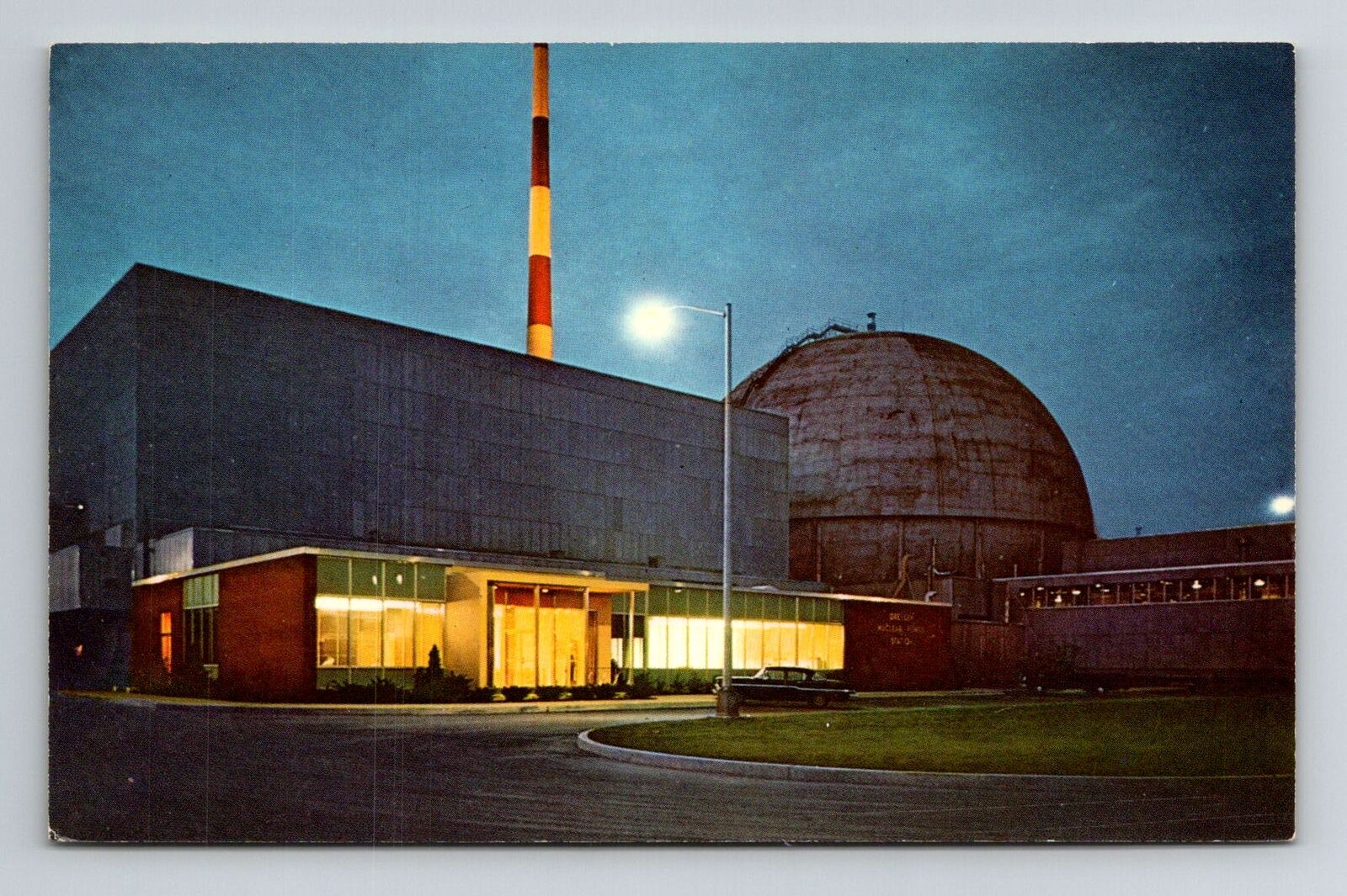 Joliet IL-Illinois, Dresden Atomic Power Station, Antique Vintage Postcard