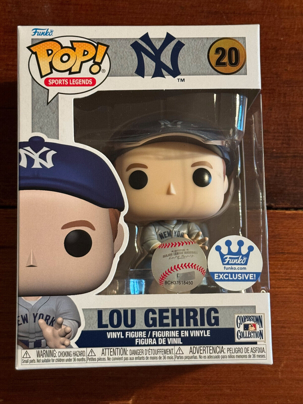 LOU GEHRIG (ALTERNATE UNIFORM) #20 FUNKO POP  STORE EXCLUSIVE-NEW-FAST SHIPPING
