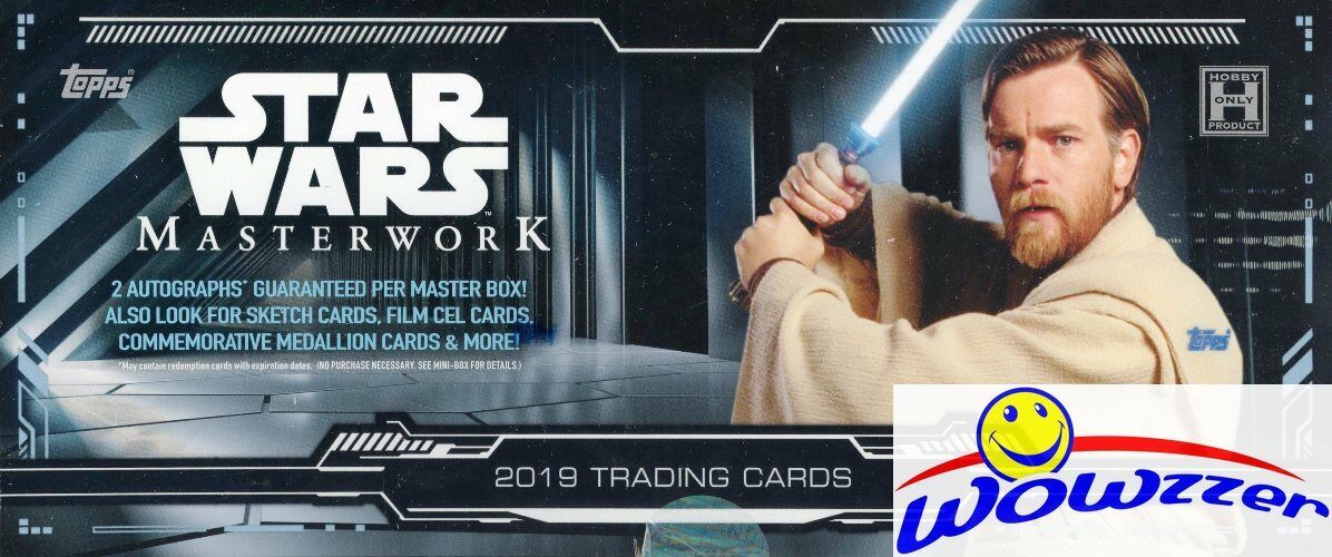 2019 Topps Star Wars Masterwork Factory Sealed HOBBY Box-4 HITS-2 AUTOS 