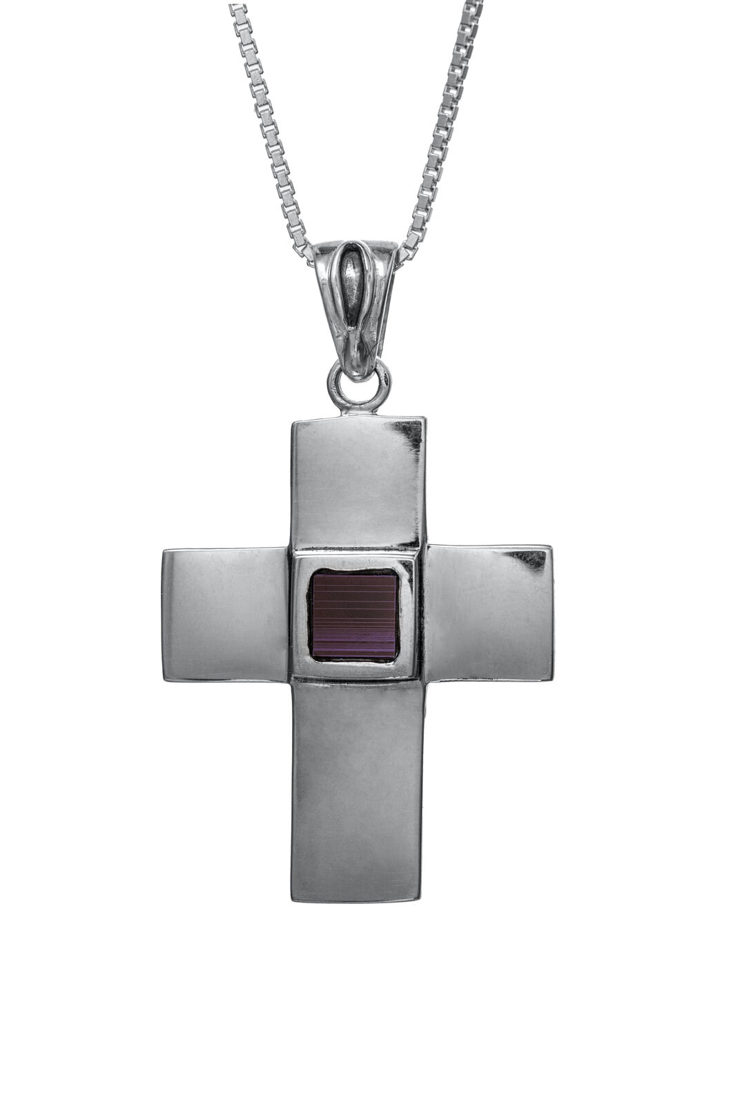 Cross with Jerusalem Nano Bible Pendant Necklace Silver 925 Gift from Holy Land