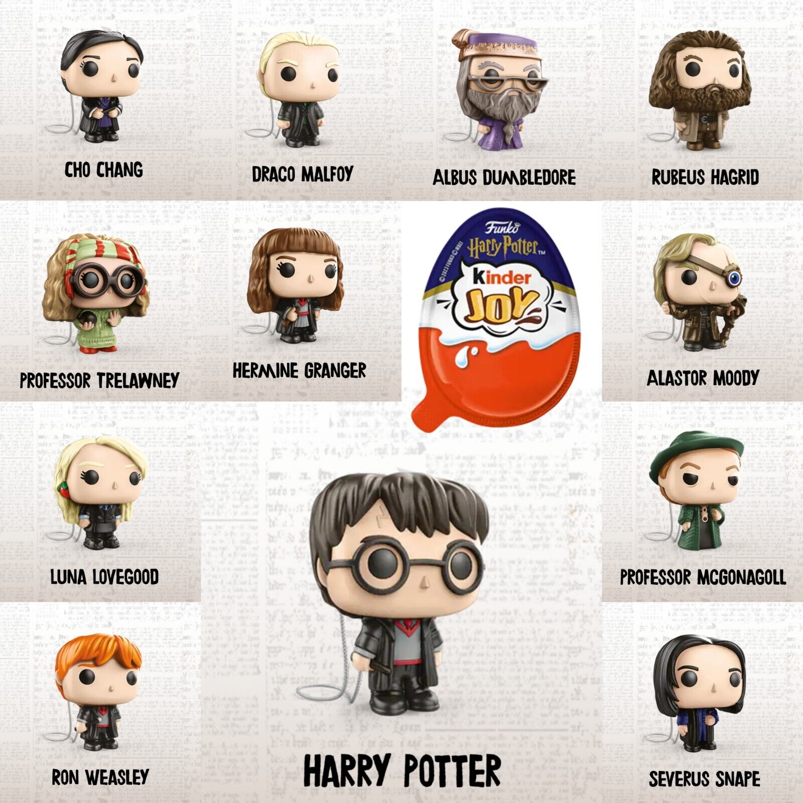 NEW 2023 KINDER JOY FUNKO + Harry Potter + complete set of 12 figurines 1.3\