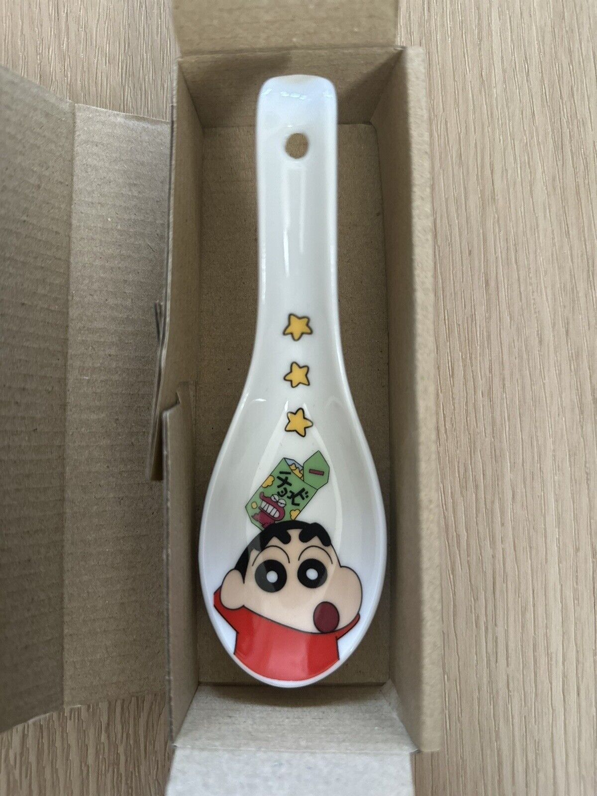 Crayon Shin Chan Ceramic Spoon Shinnosuke Nohara From Japan Brand New In Box