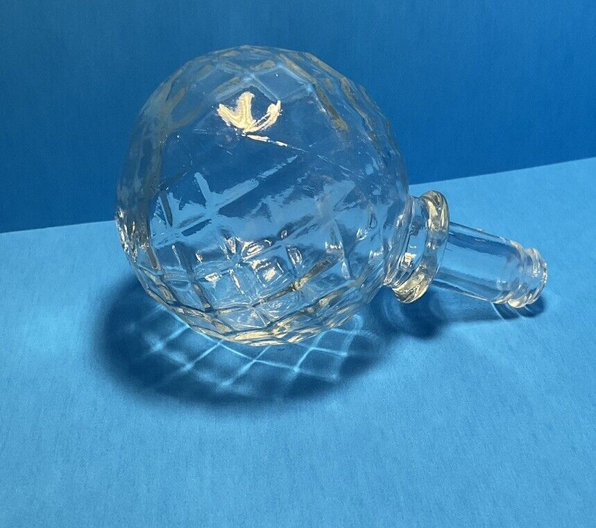Large Cut Glass Ball Stopper Decanter