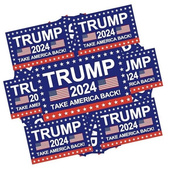 Trump 100pcs Vinyl Bumper Sticker Trump 2024 Take Back America Waterproof MAGA