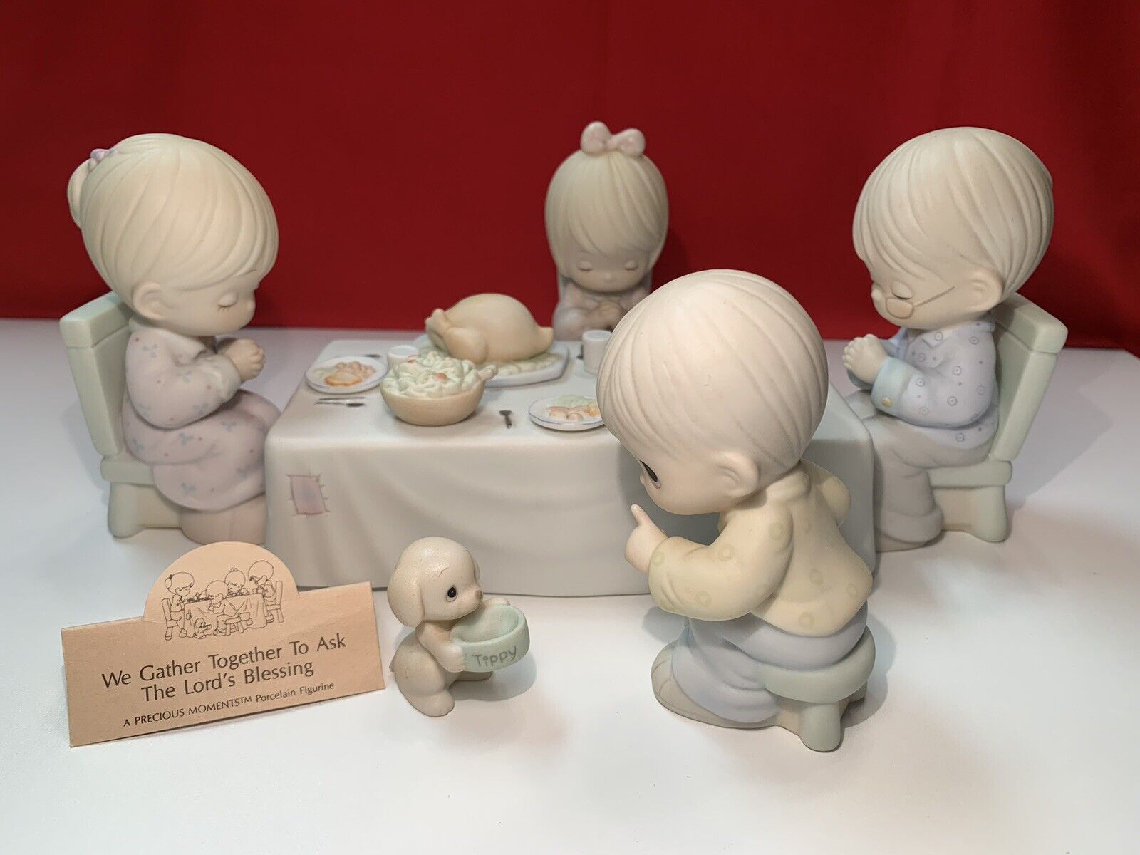 Precious Moments We Gather Together To Ask The Lord's Blessing Figurines READ