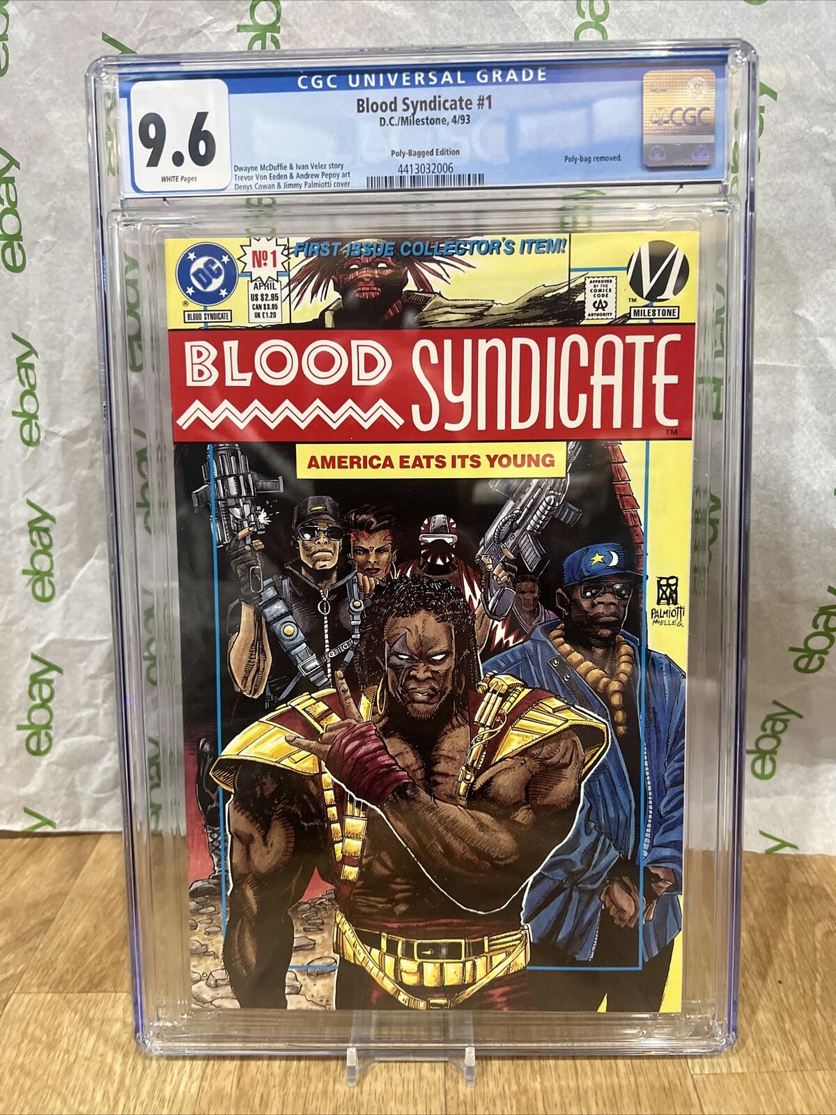 Blood Syndicate Milestone 1 Direct Variant Unbagged CGC 9.6 1993 Graded Comic