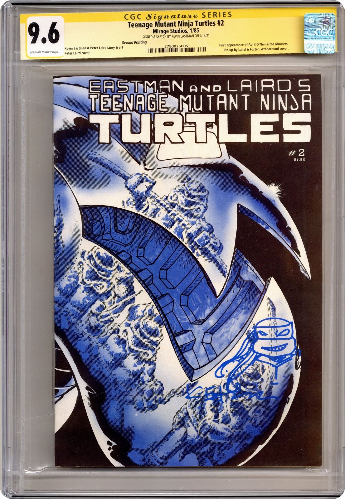 Teenage Mutant Ninja Turtles #2 Eastman 2nd Printing CGC 9.6 SS Eastman 1985