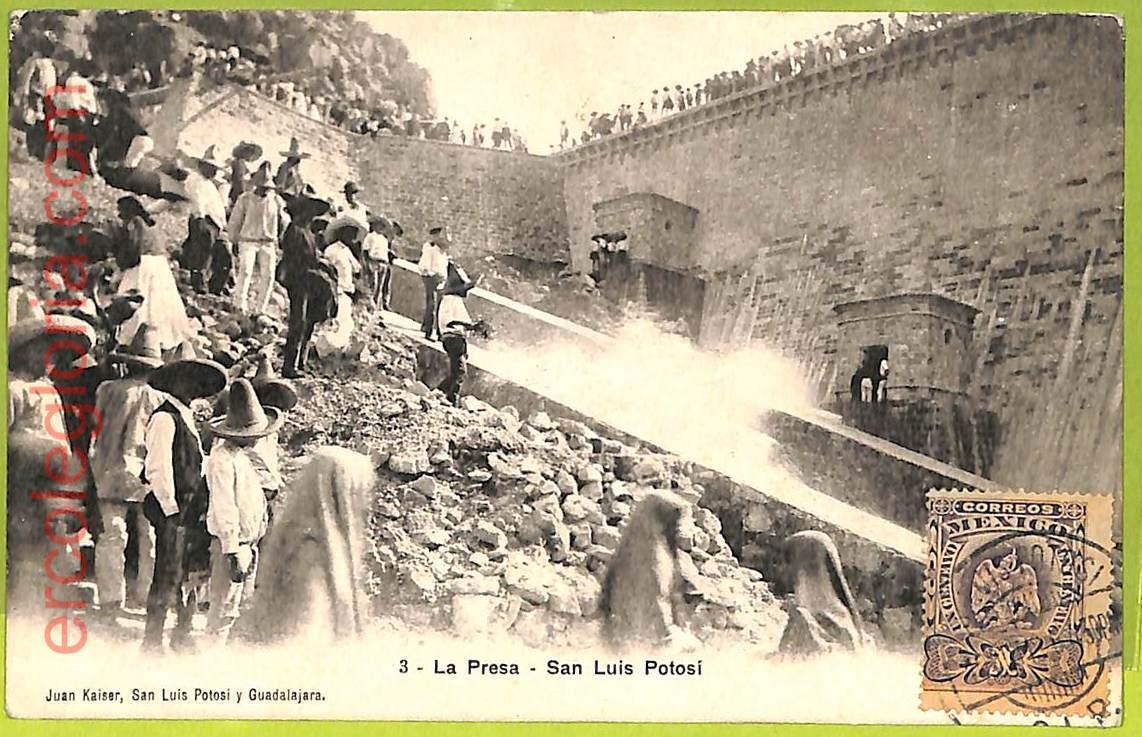 ah0200 - MEXICO - VINTAGE POSTCARD - La Presa - San Luis Potosi  - 1907