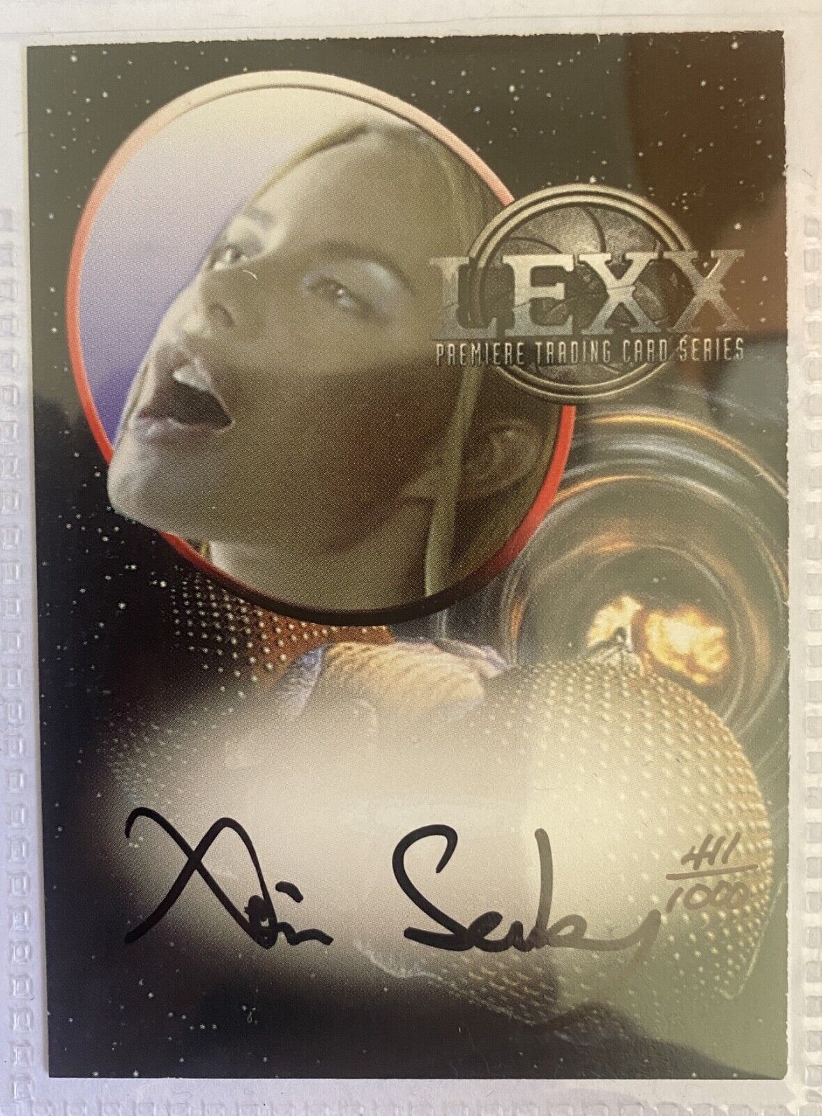 Lexx Xenia Seeberg Auto Autograph Signed BC Trading Card Xev Bellringer 411/1000