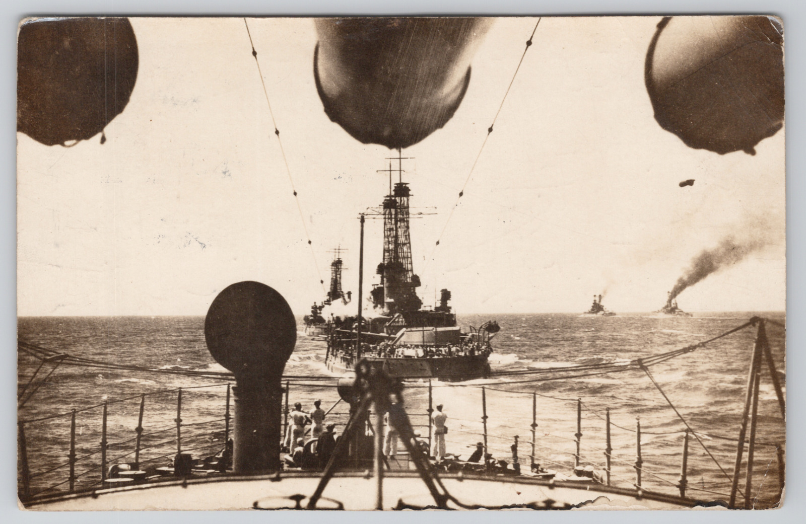 RPPC From USS New York US Navy Battleship Posted 1923 Real Photo Postcard