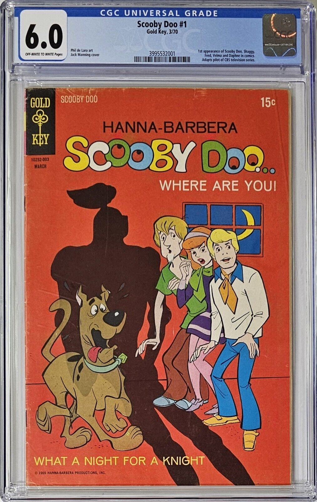Scooby Doo #1 CGC 6.0 Gold Key 1970 1st Appearance of Scooby Doo