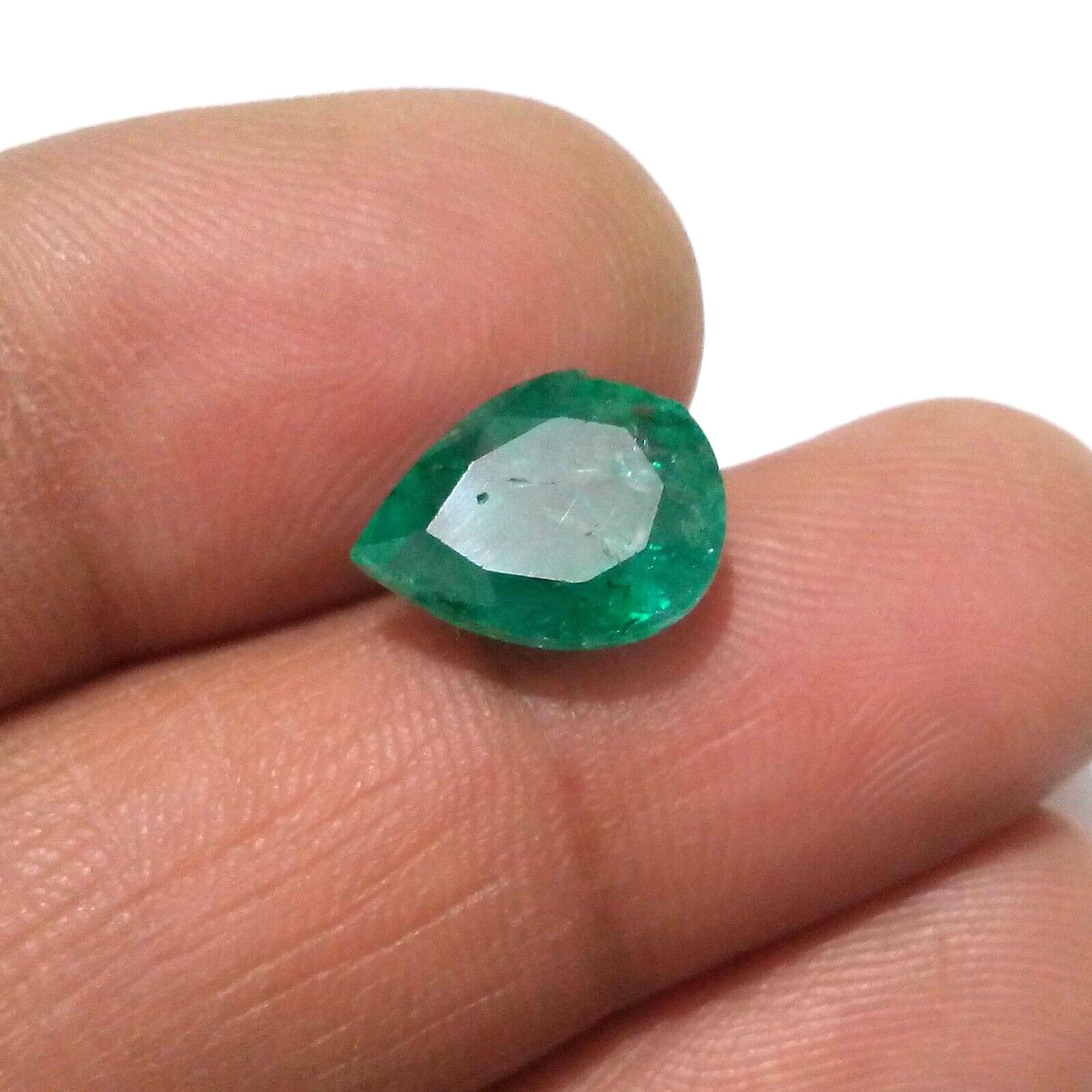 Attractive Zambian Emerald Faceted Pear Shape 4.15 Crt Emerald Loose Gemstone