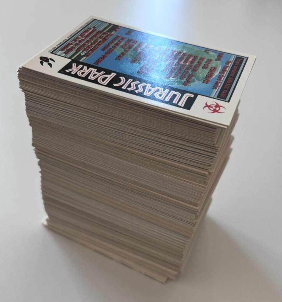 JURASSIC PARK Topps Trading Cards Lot of 260+ Near Complete Set + All Stickers