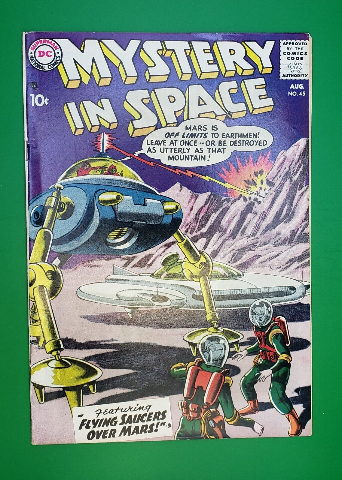 Mystery in Space #45 DC Comics 1958 Flying Saucers Over Mars Gil Kane FN/FN+