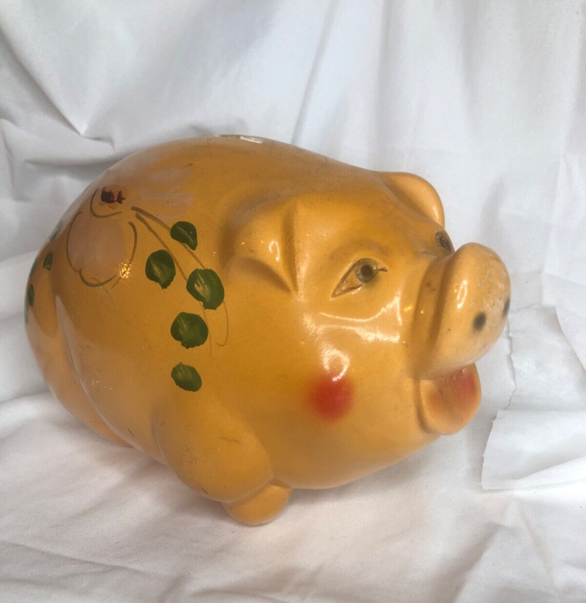 Vintage Piggy Bank 1946 United Gift Mfg. Ceramic Chalkware NICE