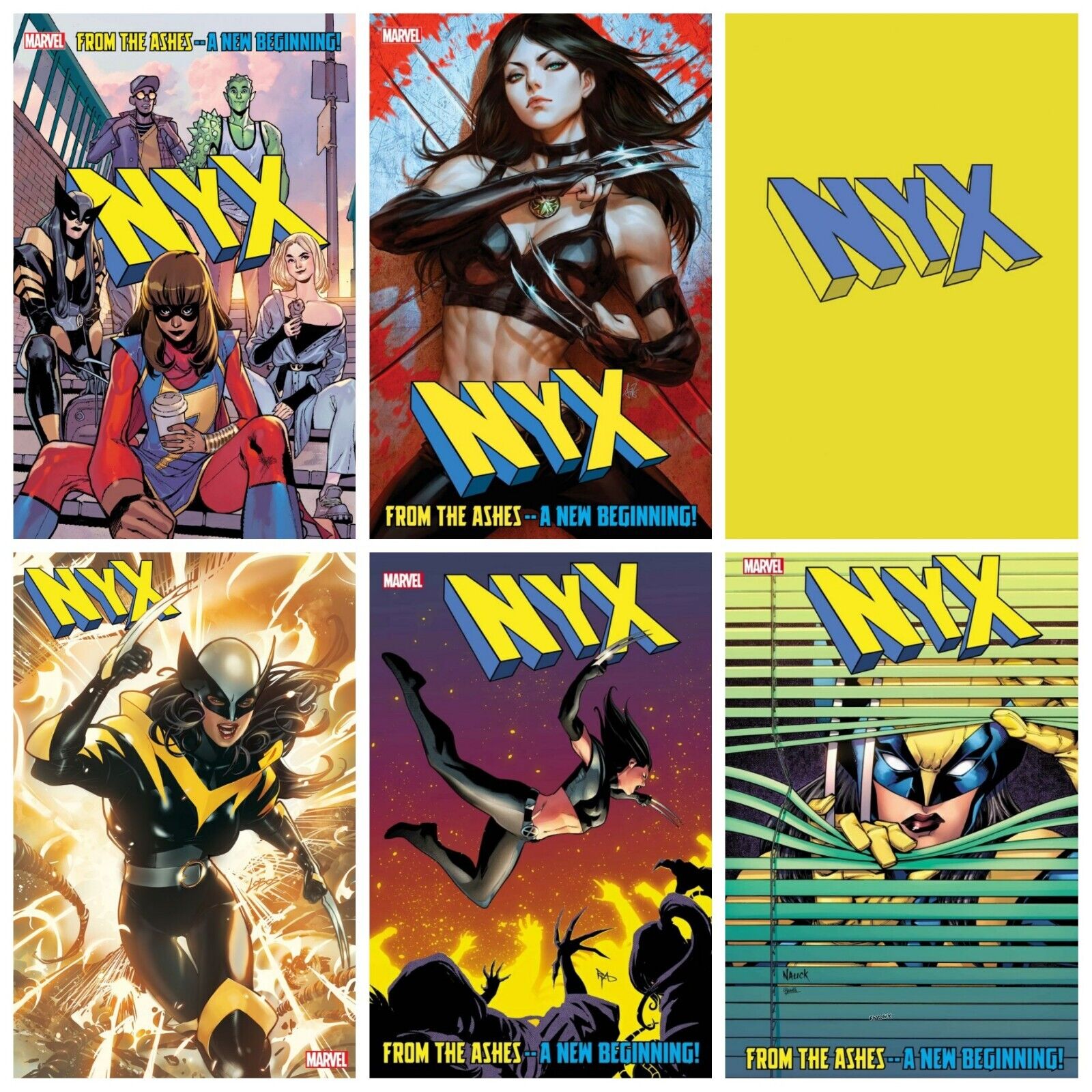 NYX #1 Set Of 6 Artgerm Pablo Logo PRESALE 7/24 Marvel 2024 Wolverine