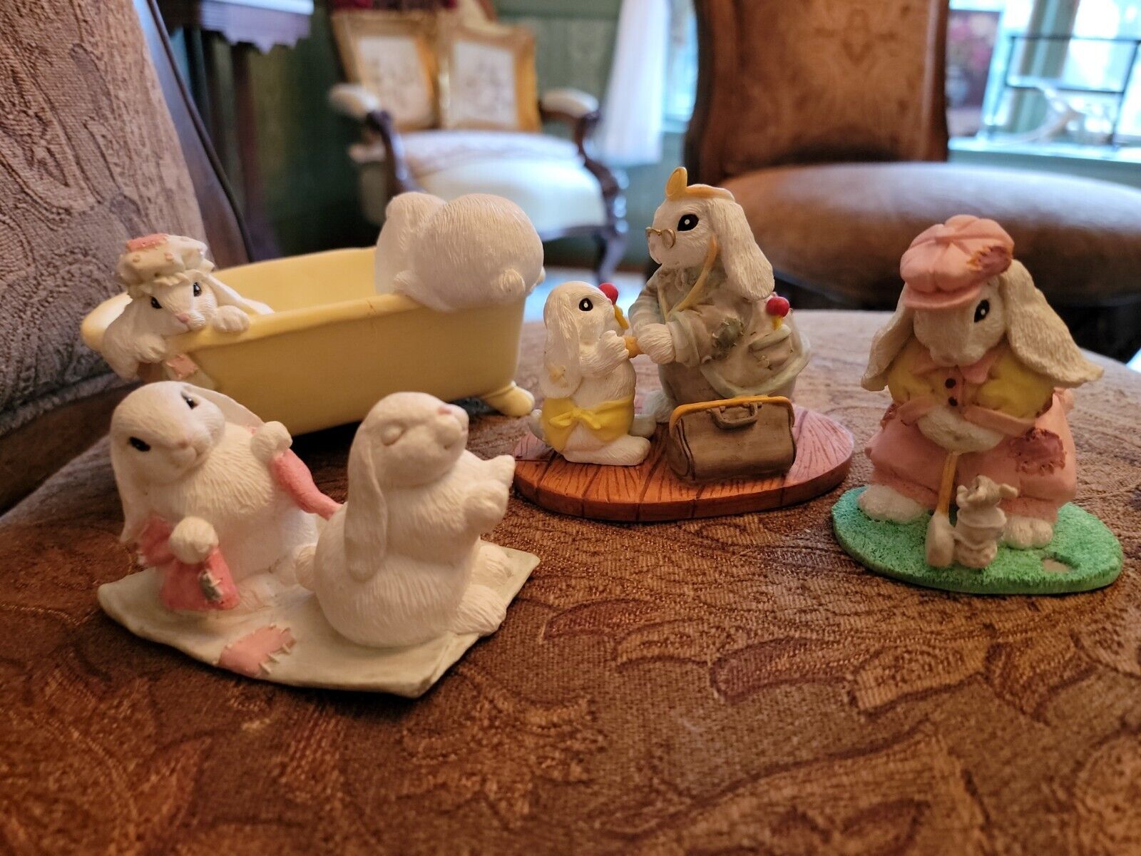 Patchville Bunnies/Figurines-Lot Of 3 NIB- Vintage-  Super Cute For Anyone/room