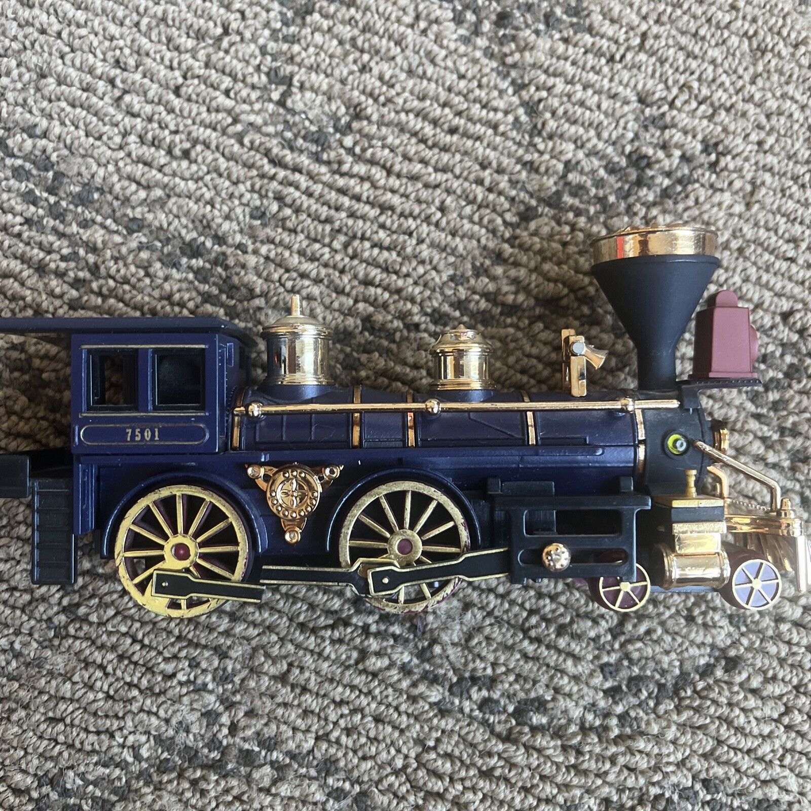 Vintage SS 7501 Locomotive Train Engine Superior Western Railway Diecast Dk Blue