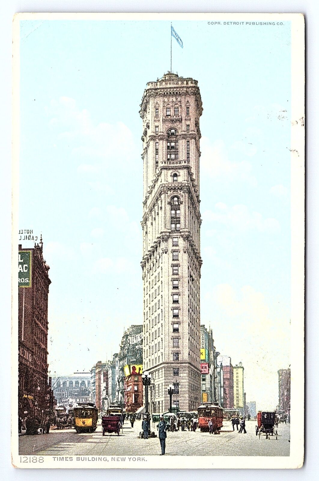 Postcard Times Building New York No. 12188 Detroit Publishing Phostint