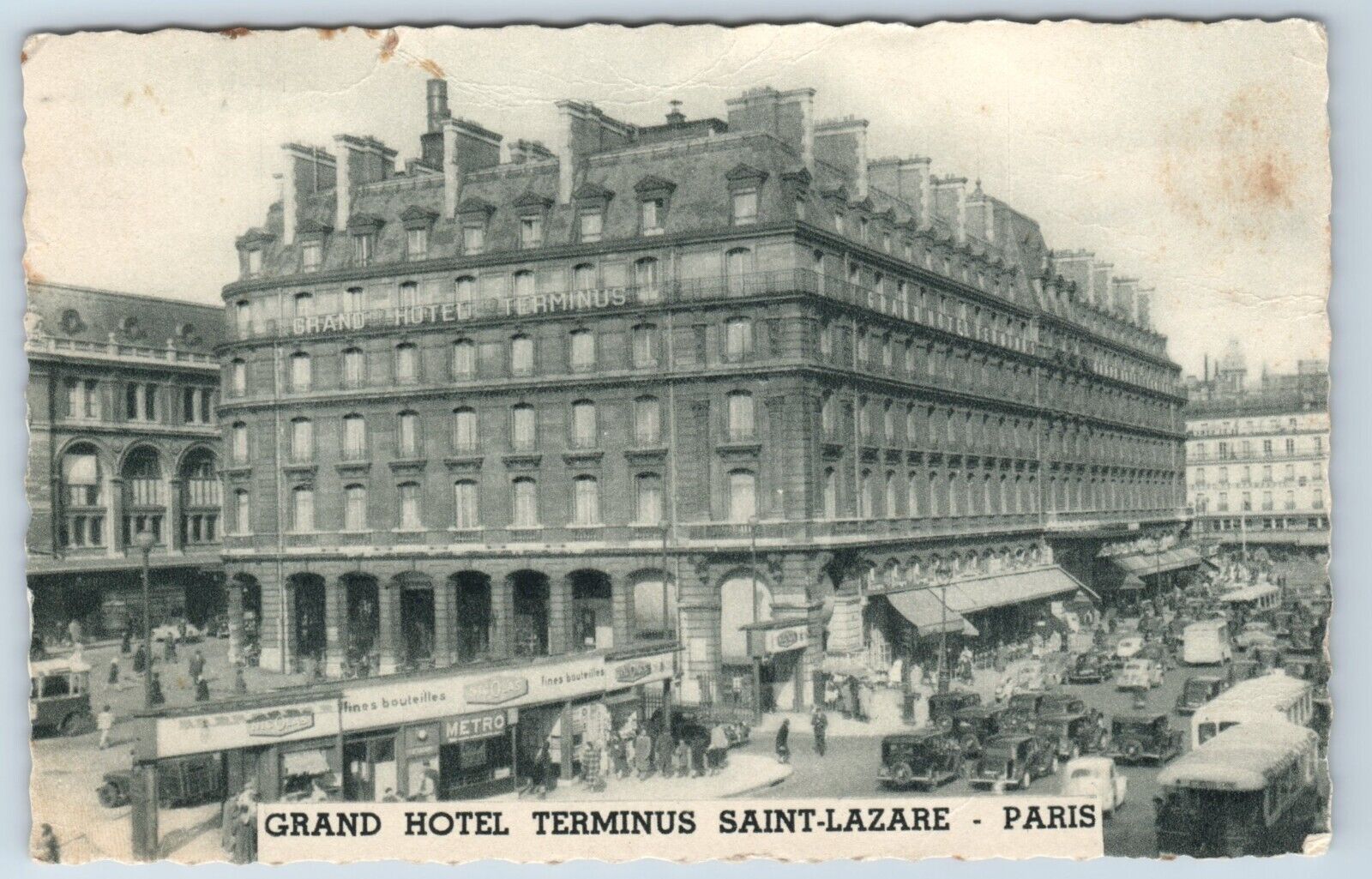 Postcard Grand Hotel Terminus Saint Lazare Paris Europe c1920