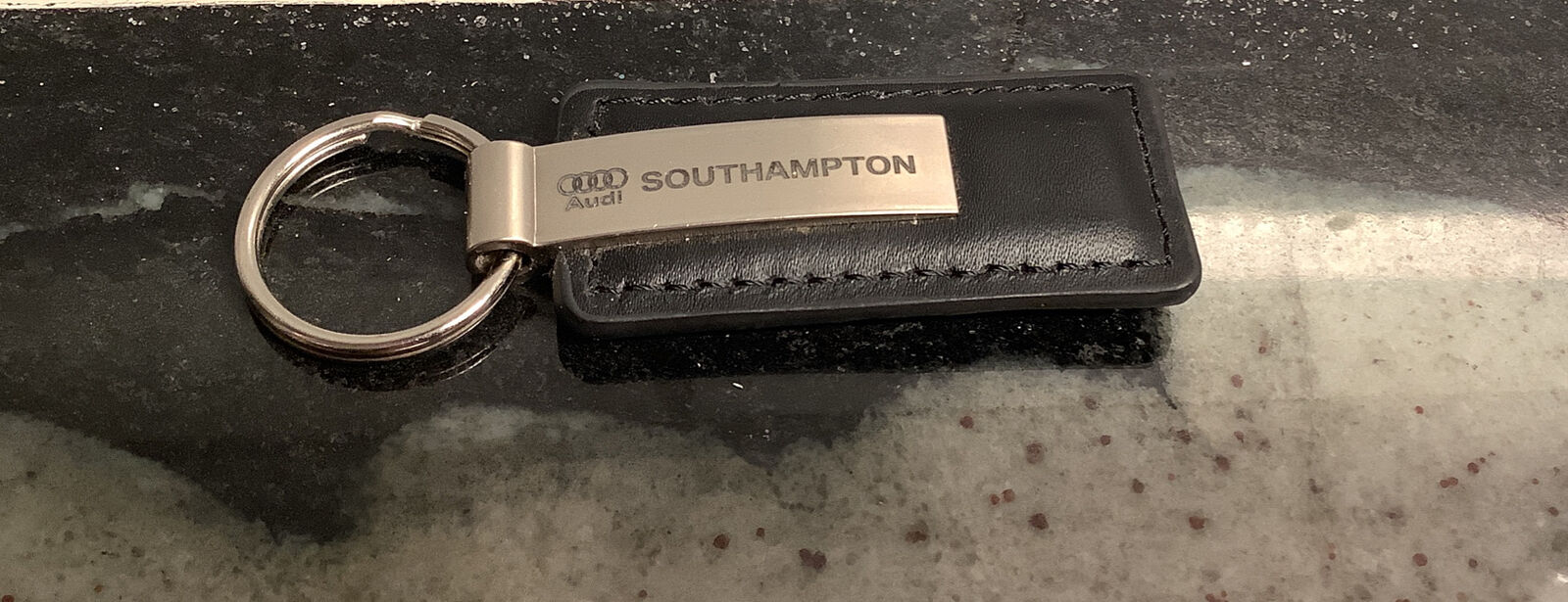 Audi  Southampton Black Leather Key ring /keychain genuine